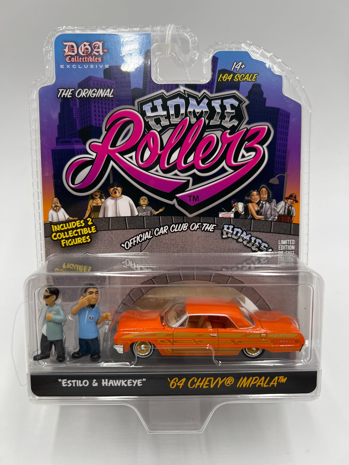 Greenlight x DGA Homie Rollerz 64 Chevy Impala & Estilo/Hawkeye 222E