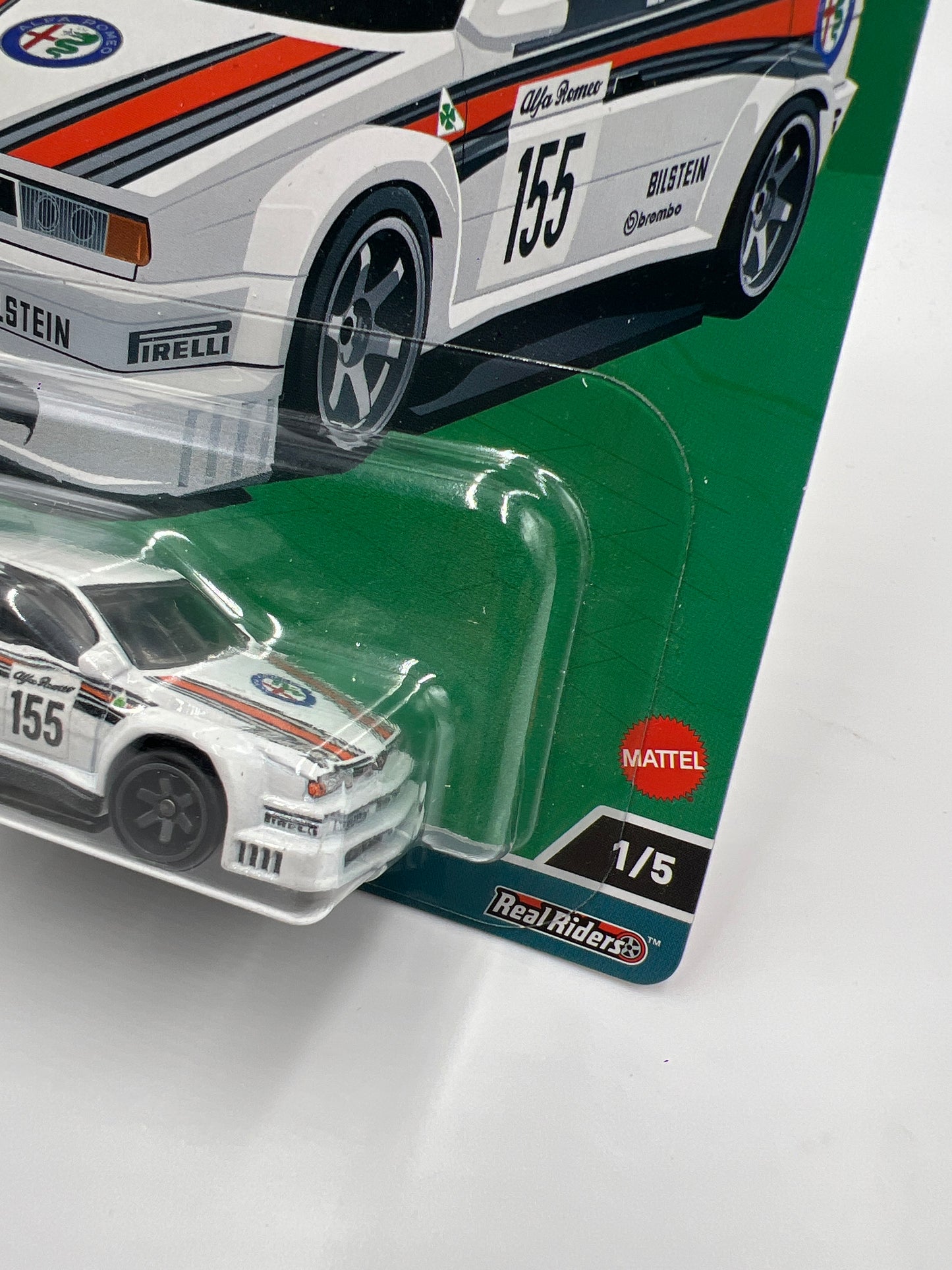 Hot Wheels Car Culture Spettacolare #1 Alfa Romeo 155 V6 Ti White 258C