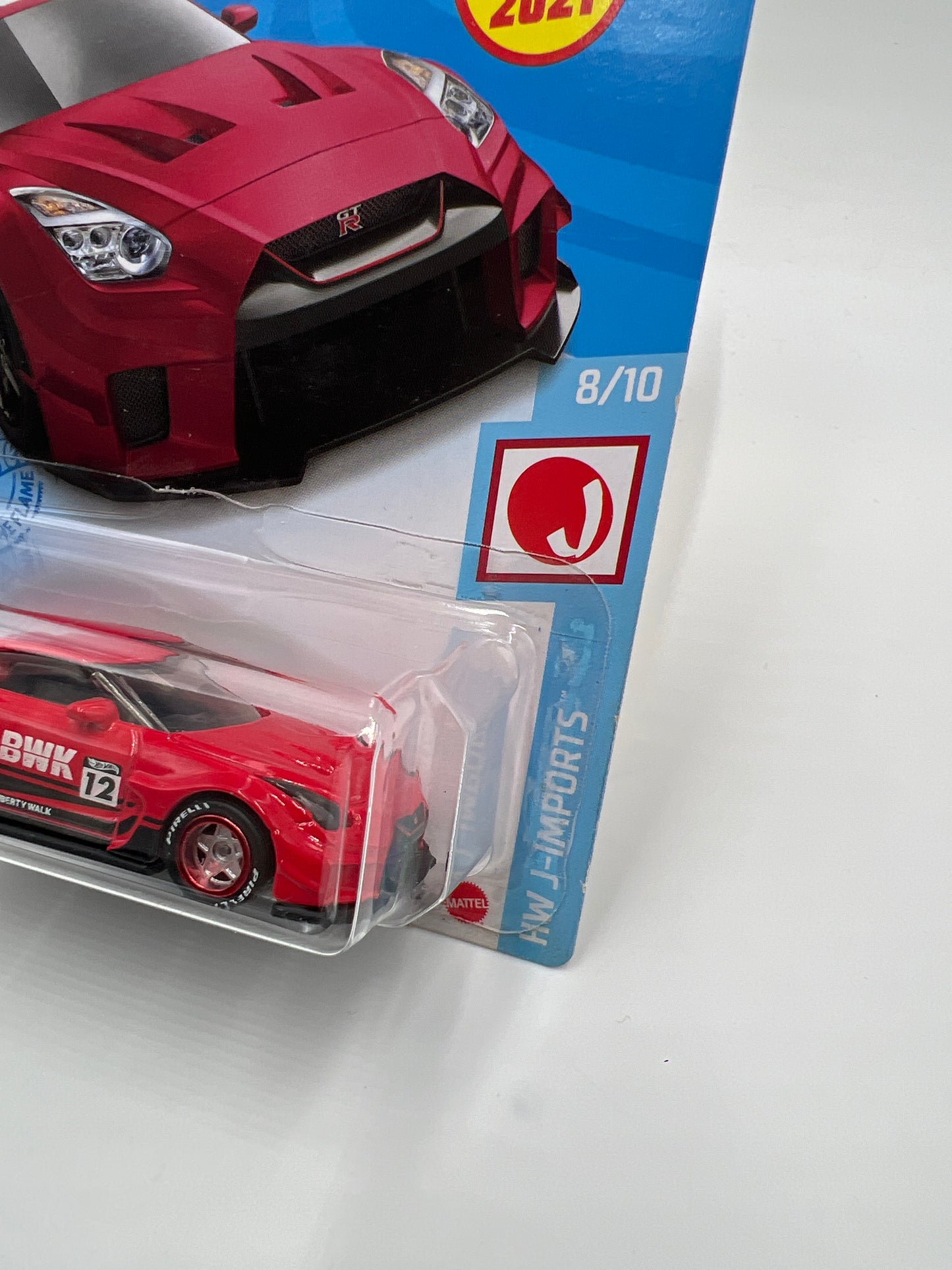 Hot Wheels LB-Silhouette Works GT Nissan 35GT-RR Ver.2 Red Wheel Swap Custom On Card W/Protector SR