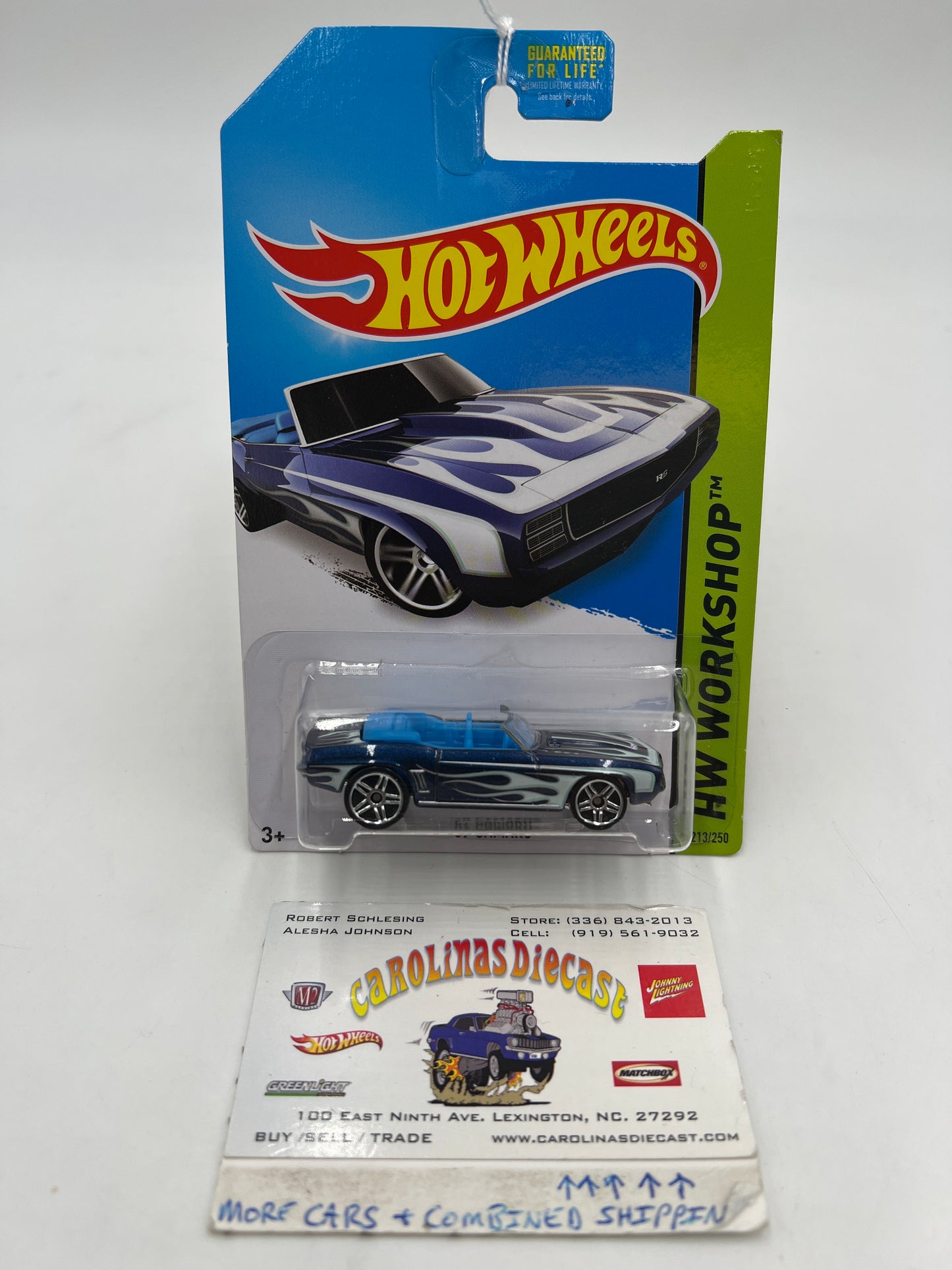 2014 Hot Wheels Workshop #213 69 Camaro Blue 18E