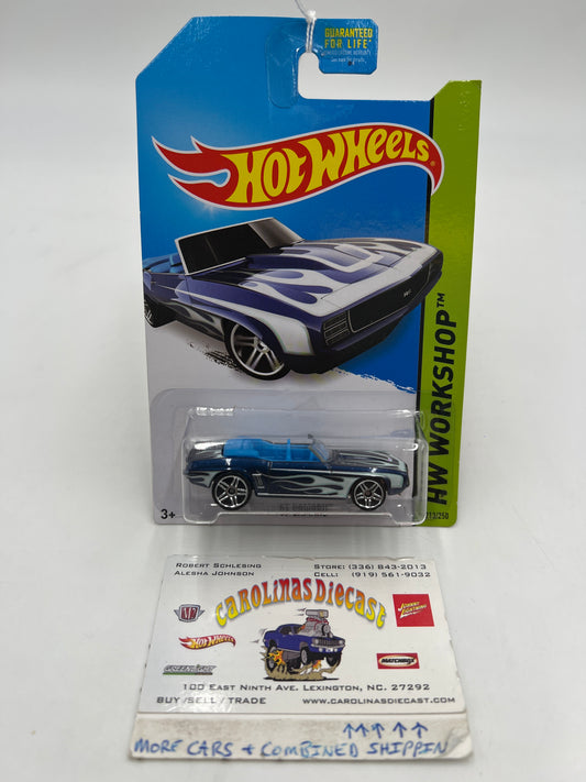 2014 Hot Wheels Workshop #213 69 Camaro Blue 18E