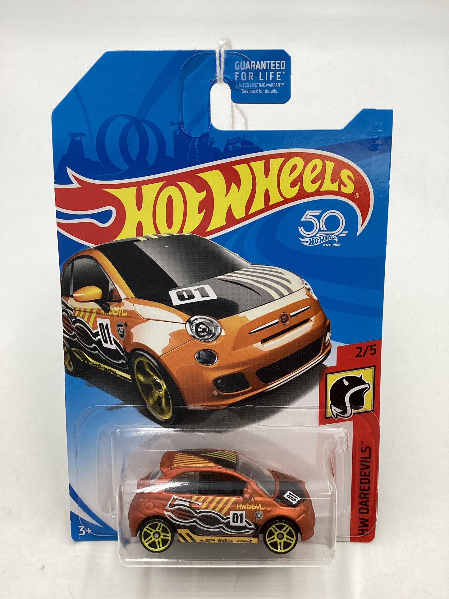 2018 Hot Wheels Fiat 500 Orange chase 240A