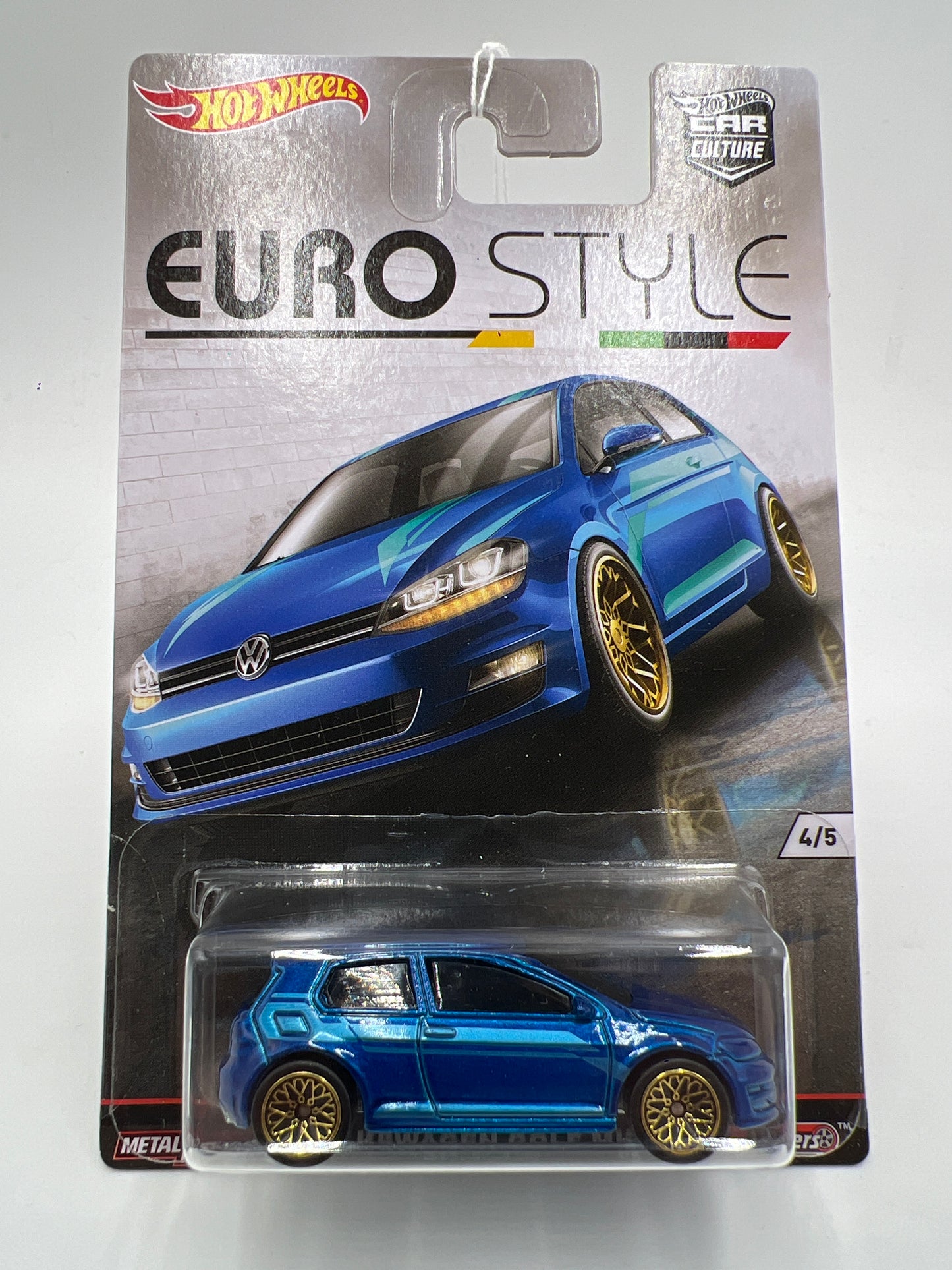 Hot Wheels Premium Euro Style #4 Volkswagen Golf MK7 Blue 245J