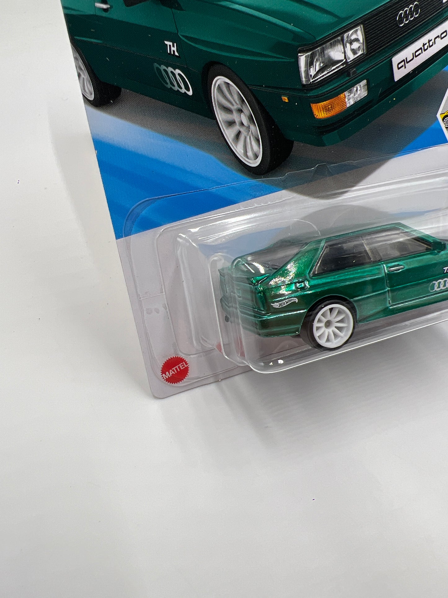 2025 Hot Wheels A Case Super Treasure Hunt #16 87 Audi Quattro Green W/Protector