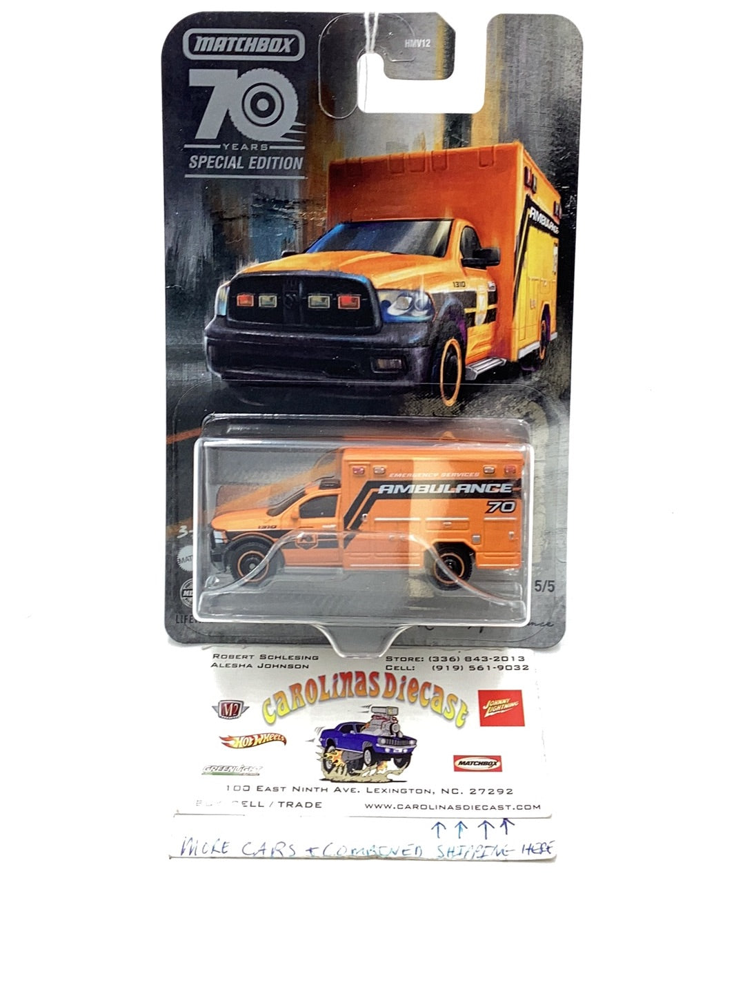 2023 Matchbox 70 years 2019 Ram Ambulance 5/5