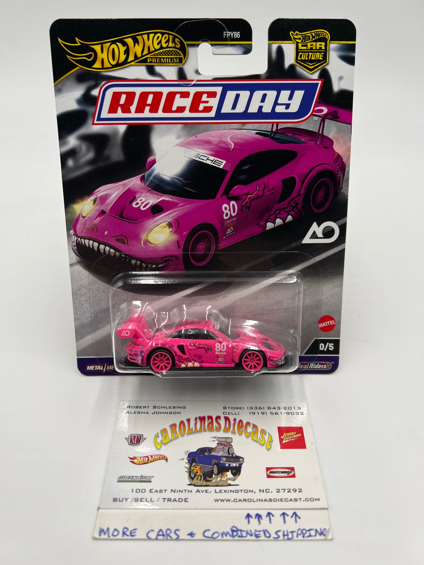 2024 HW Gold Label Premium Race Day #0/5 CHASE Roxy Porsche 911 GT3 R 992 Pink W/Protector