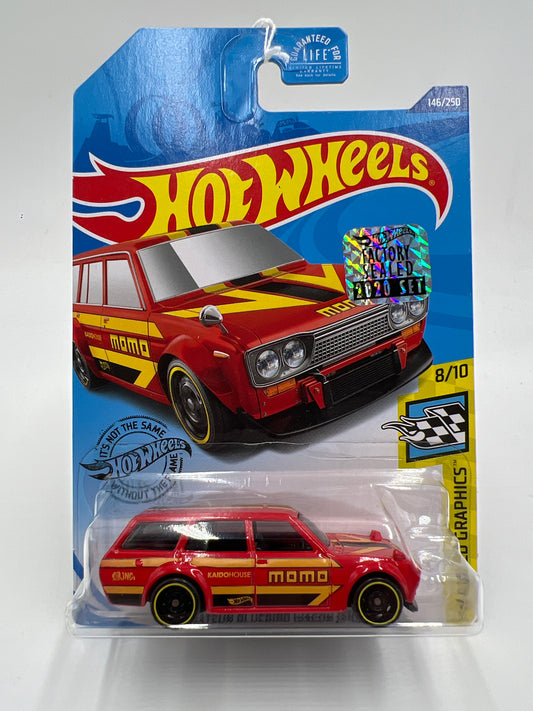 2020 Hot Wheels Factory Sealed Speed Graphics #146 Datsun Bluebird Wagon 510 Momo Red SR
