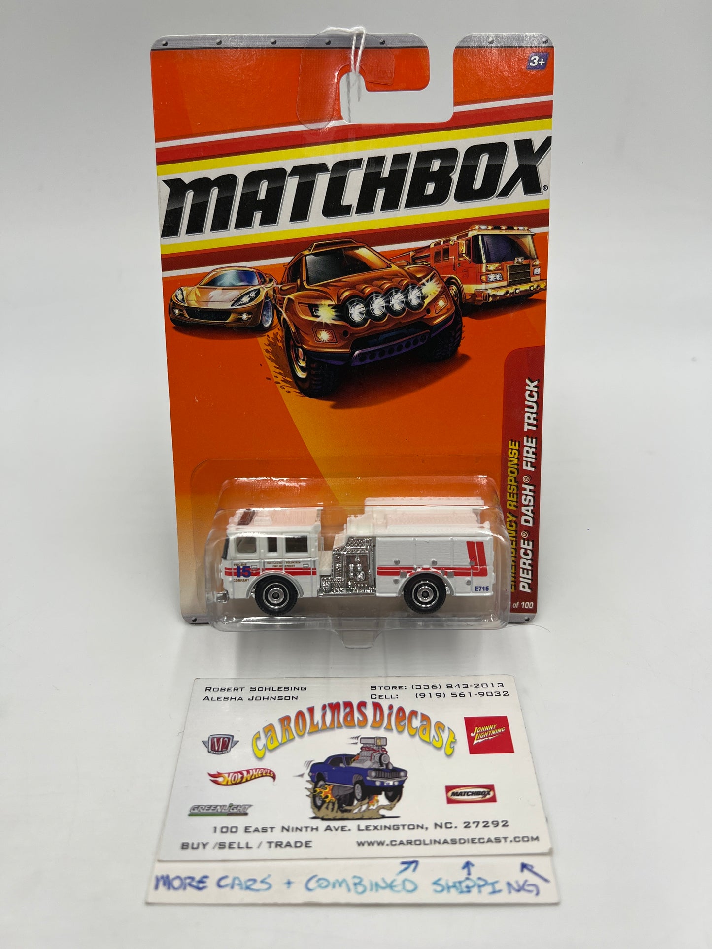 Matchbox Emergency Response #56 Pierce Dash Fire Truck White 216J