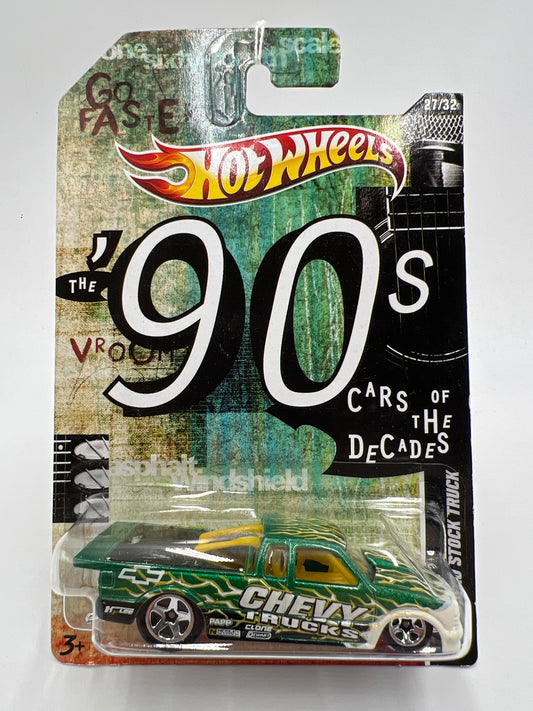 Hot Wheels Cars of the Decades The 90s #27 Chevy Pro Stock Truck Green 164G