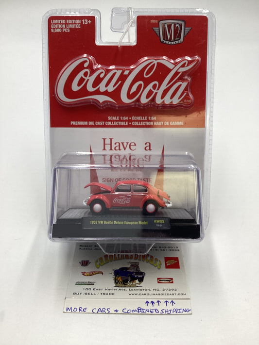 M2 Machines Coca Cola 1953 VW Beetle Deluxe European Model Red RW03 200C