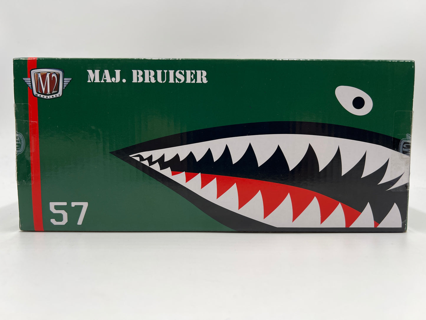 M2 Machines 1/24 Maj. Bruiser 1957 Chevrolet 150 Sedan Army Green R109