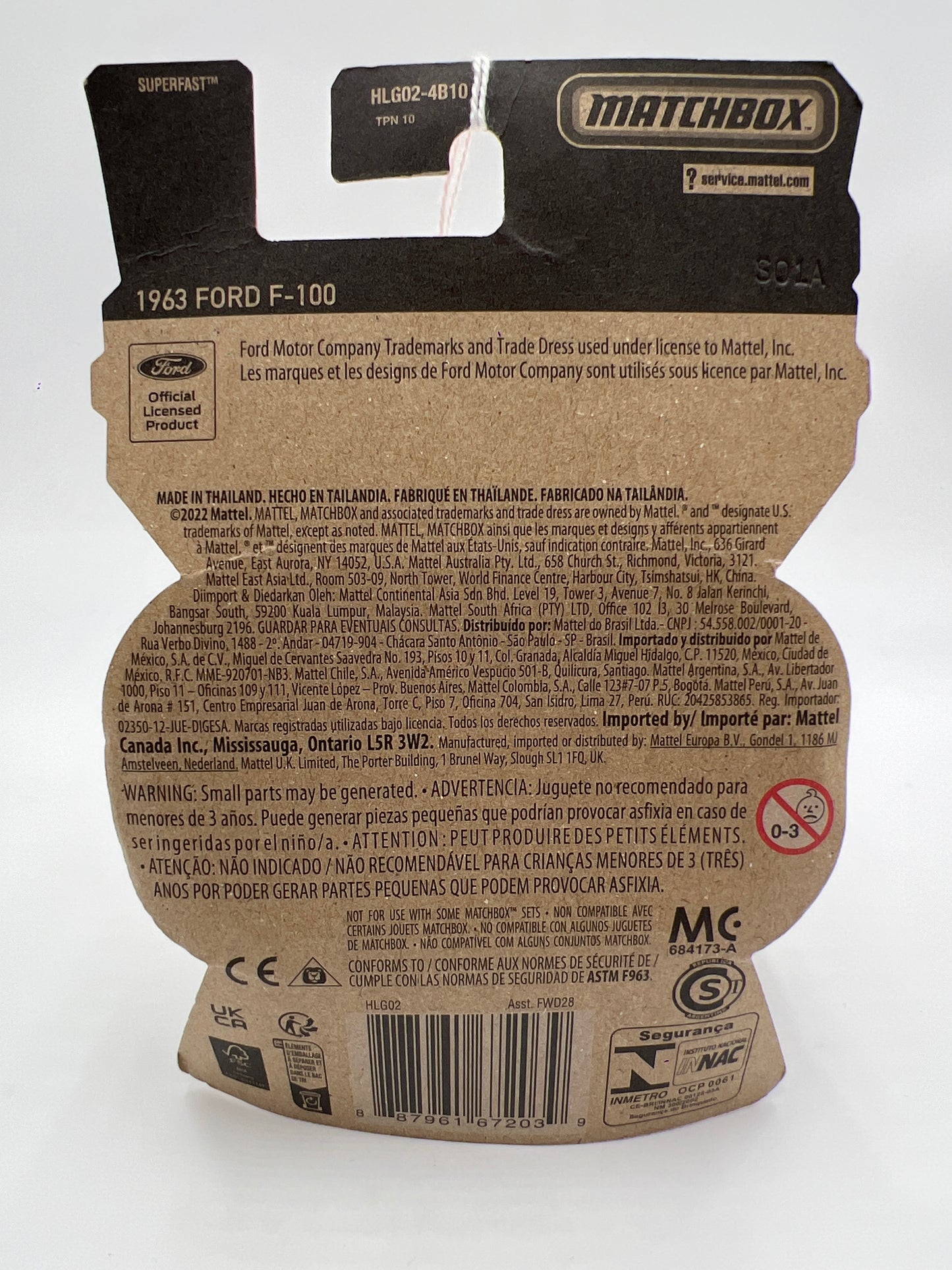 Matchbox Moving Parts #17 1963 Ford F-100 Card Not Perfect See Pics 165C