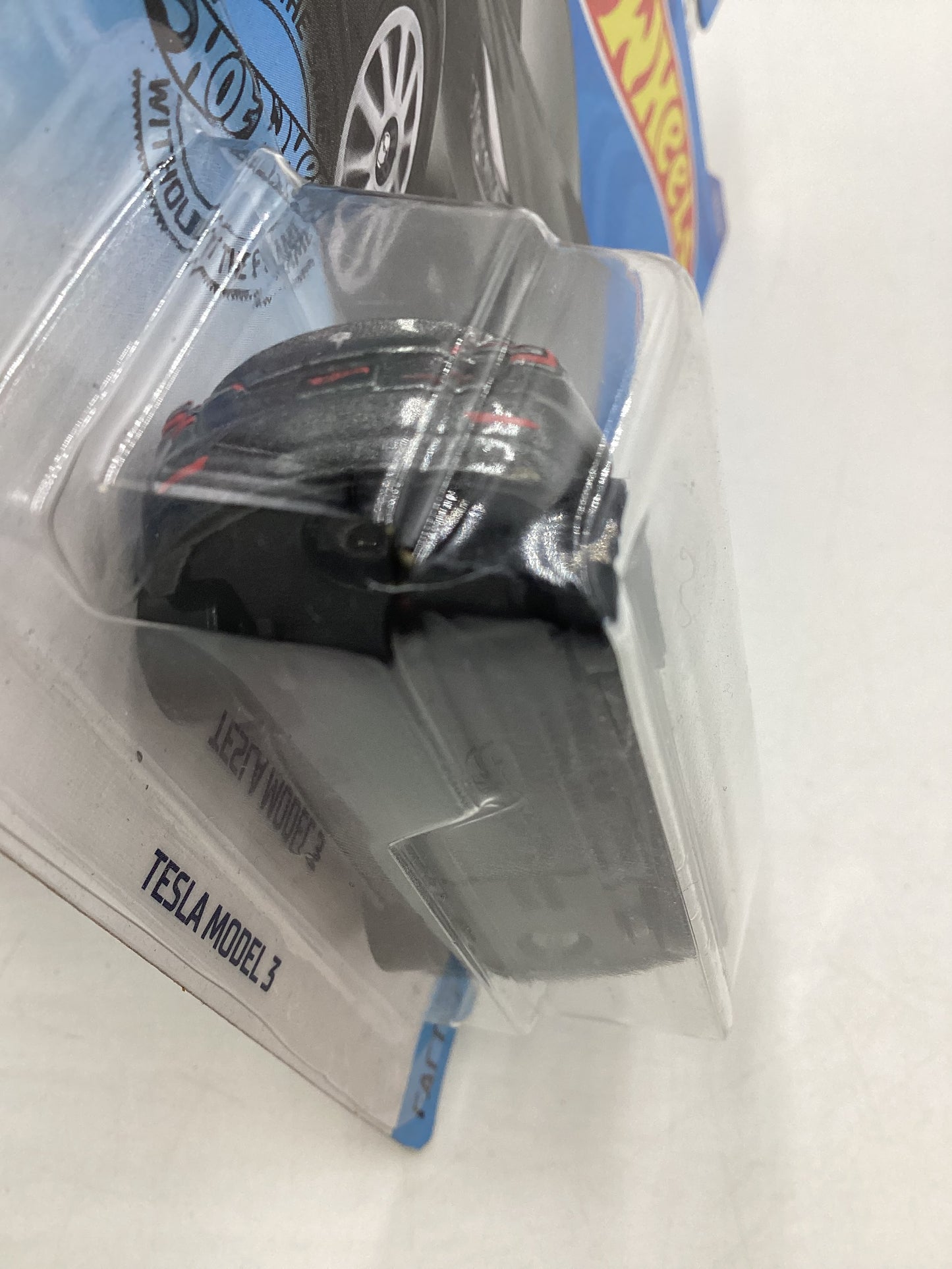 2020 Hot Wheels #112 Tesla Model 3 Silver (Slight Cracked Blister) 48F