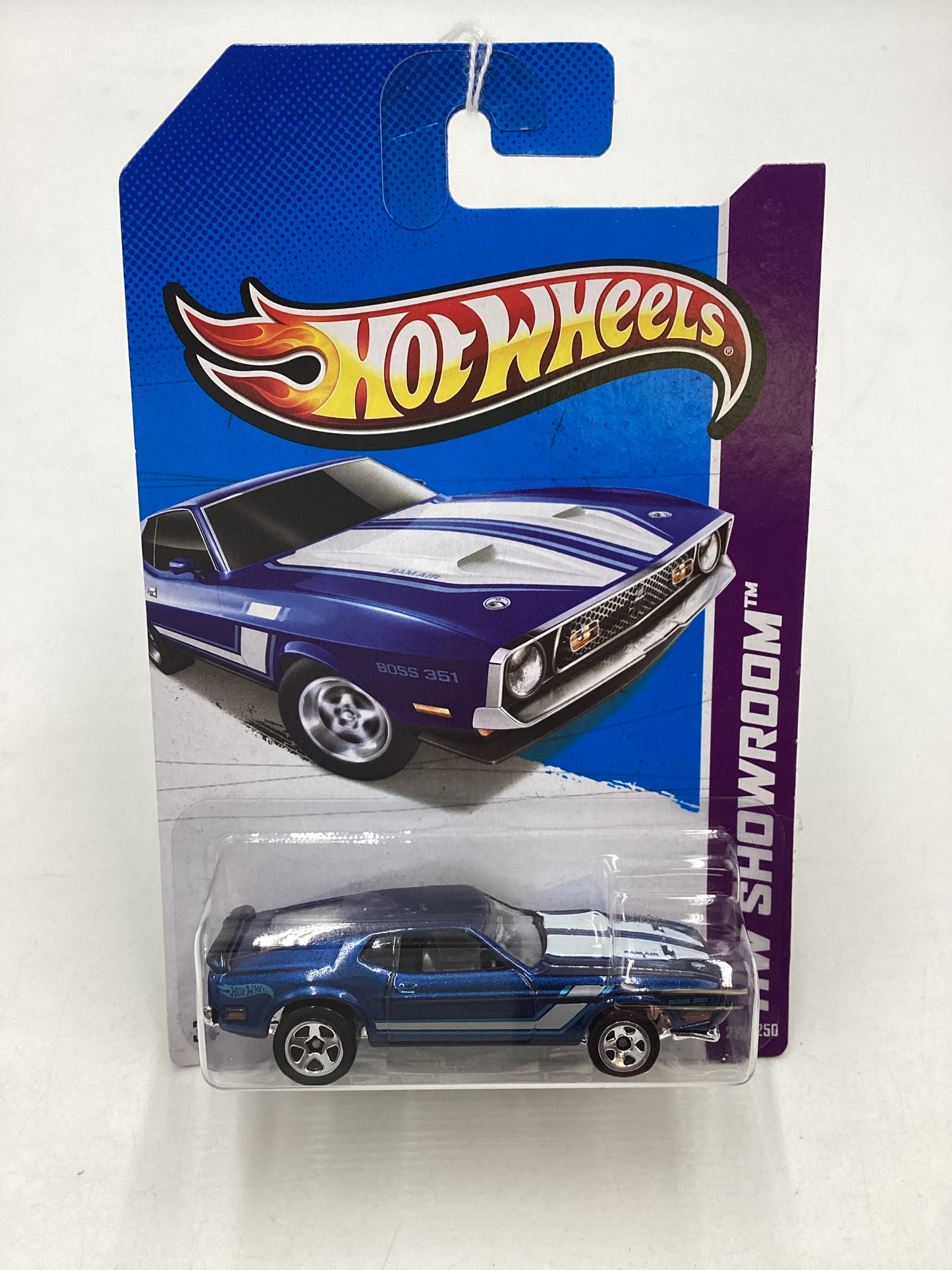 2013 Hot Wheels #224 71 Mustang Boss 351 Blue 30i