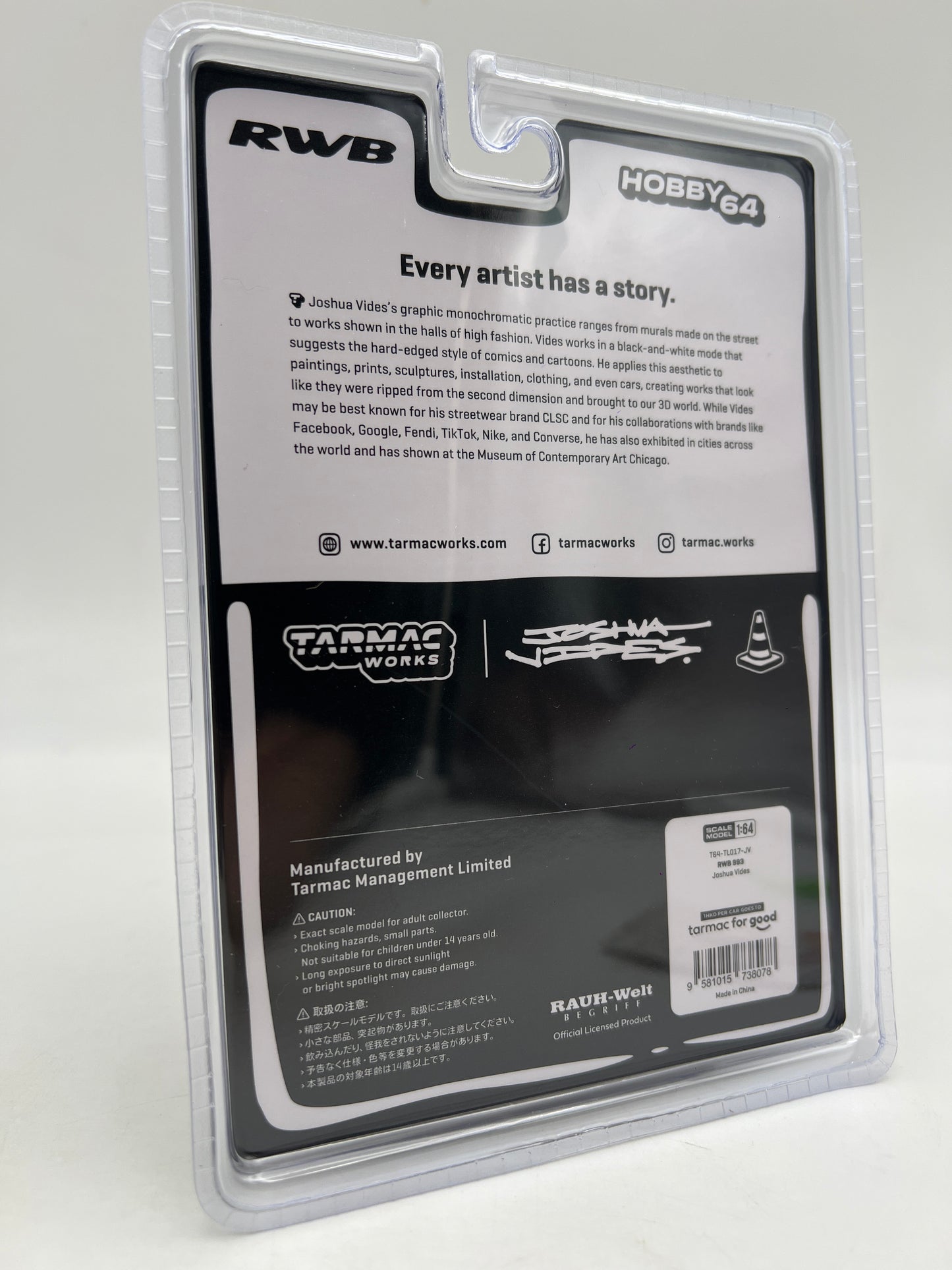 Tarmac Works #11 Joshua Vides Porsche RWB 993 Black/White