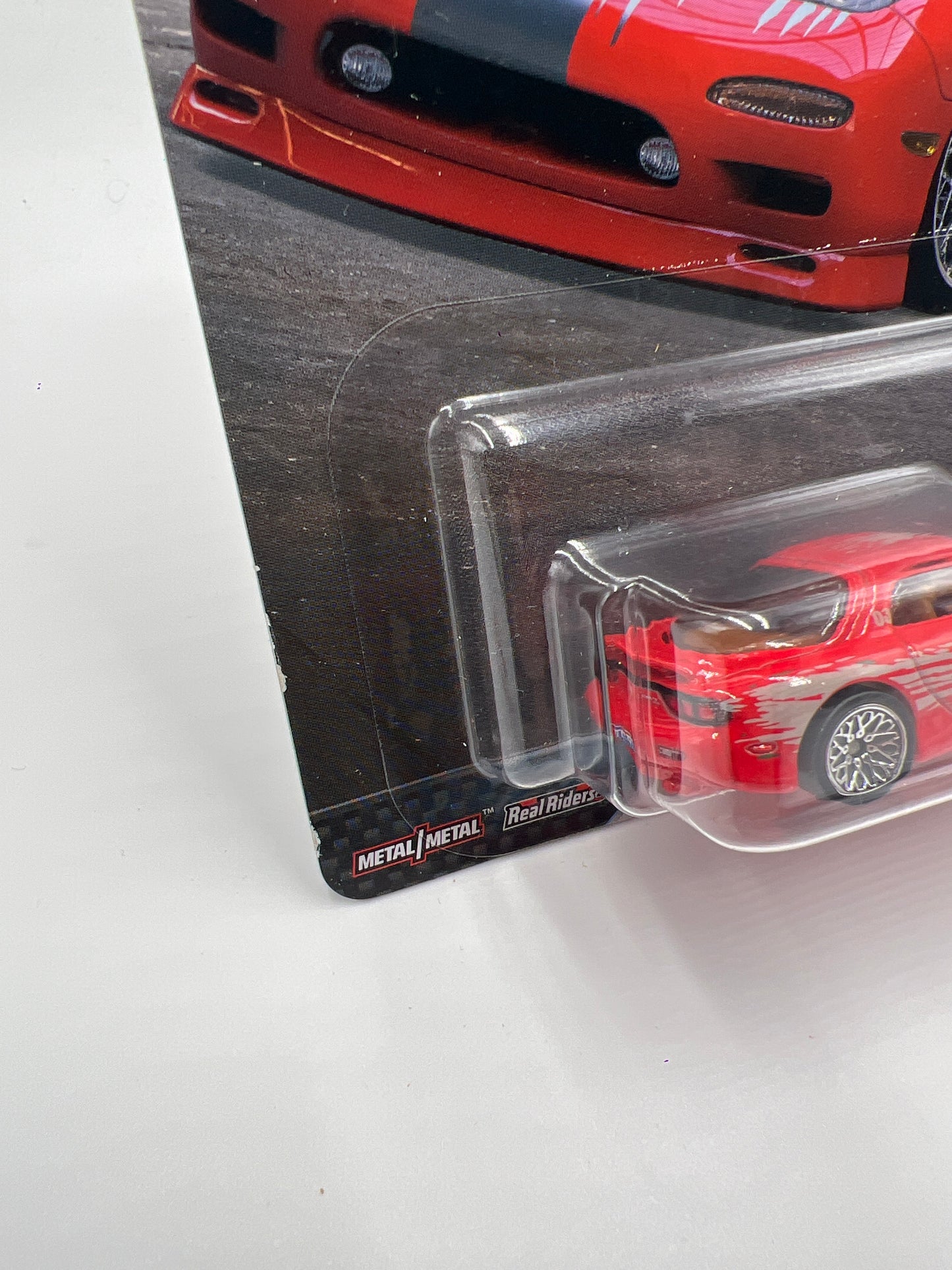 Hot Wheels Fast & Furious Full Force #1 95 Mazda RX-7 Red W/Protector 2