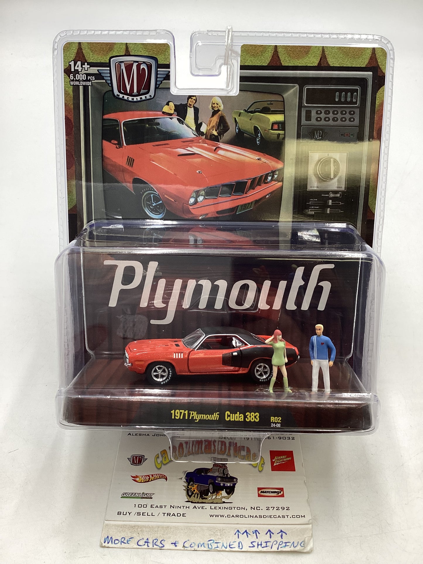 2024 M2 Machines Diorama R02 1971 Plymouth Cuda 383 198E