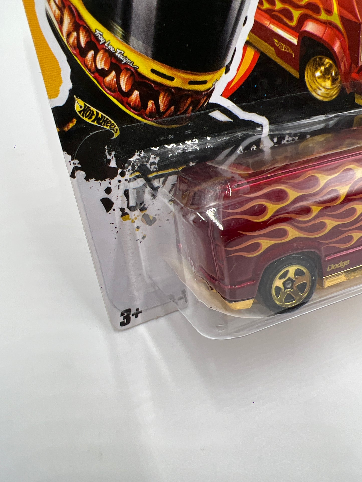 2012 Team Hot Wheels Top Rides Yellow Driver Picks Custom 77 Dodge Van Red 153A