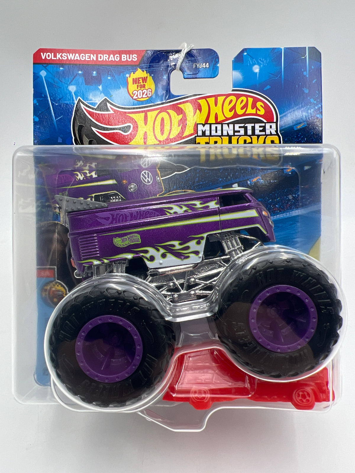 2026 Hot Wheels Monster Trucks Crash Legends #5 Volkswagen Drag Bus Purple