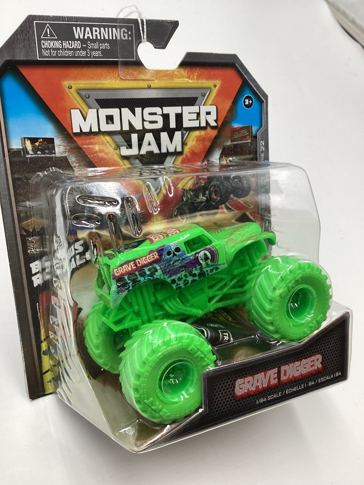 2022 Monster Jam Series 22 Grave Digger Green W/Green Wheels 124D