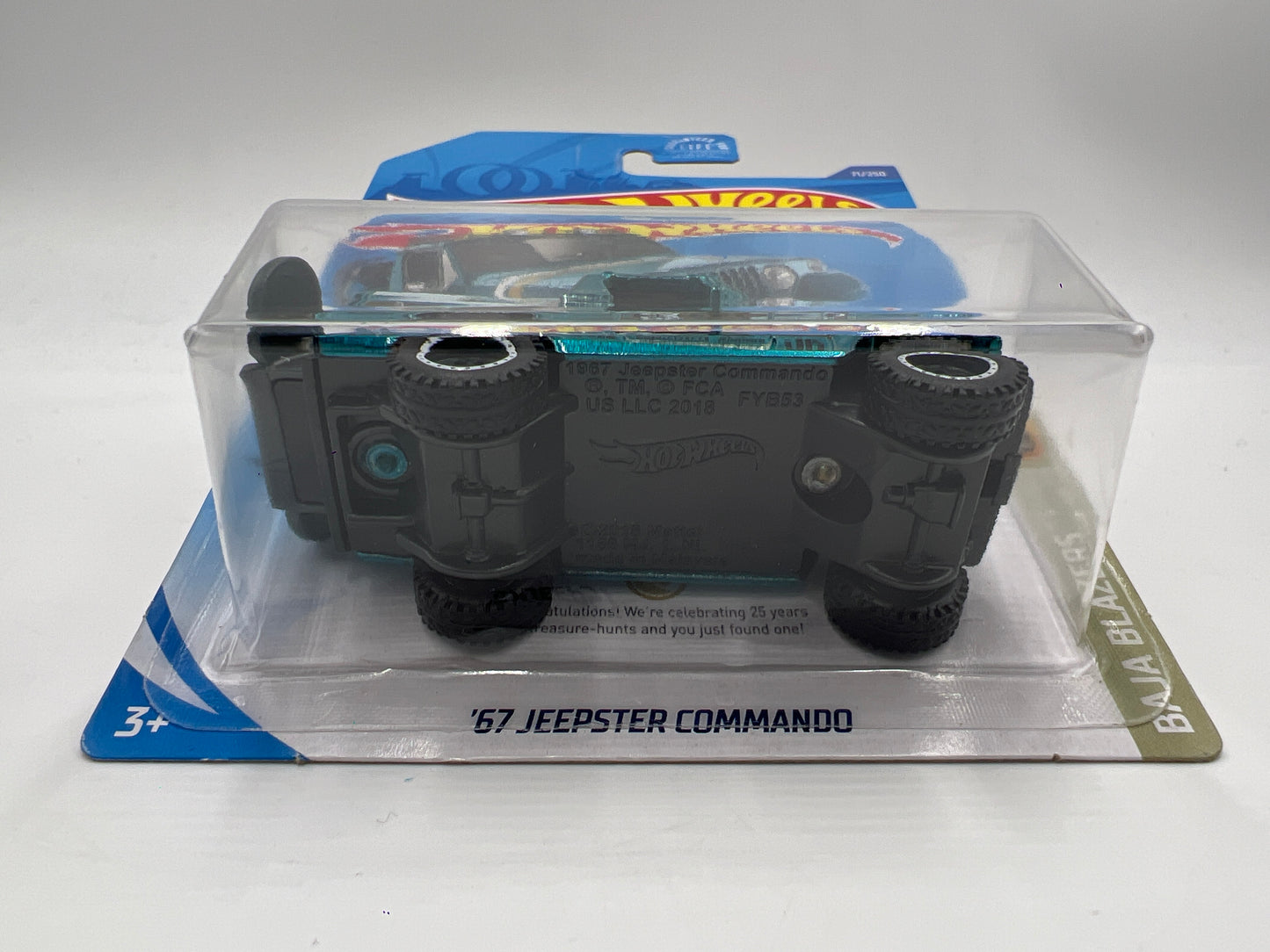 2020 Hot Wheels Super Treasure hunt #71 67 Jeepster Commando Blue W/Protector