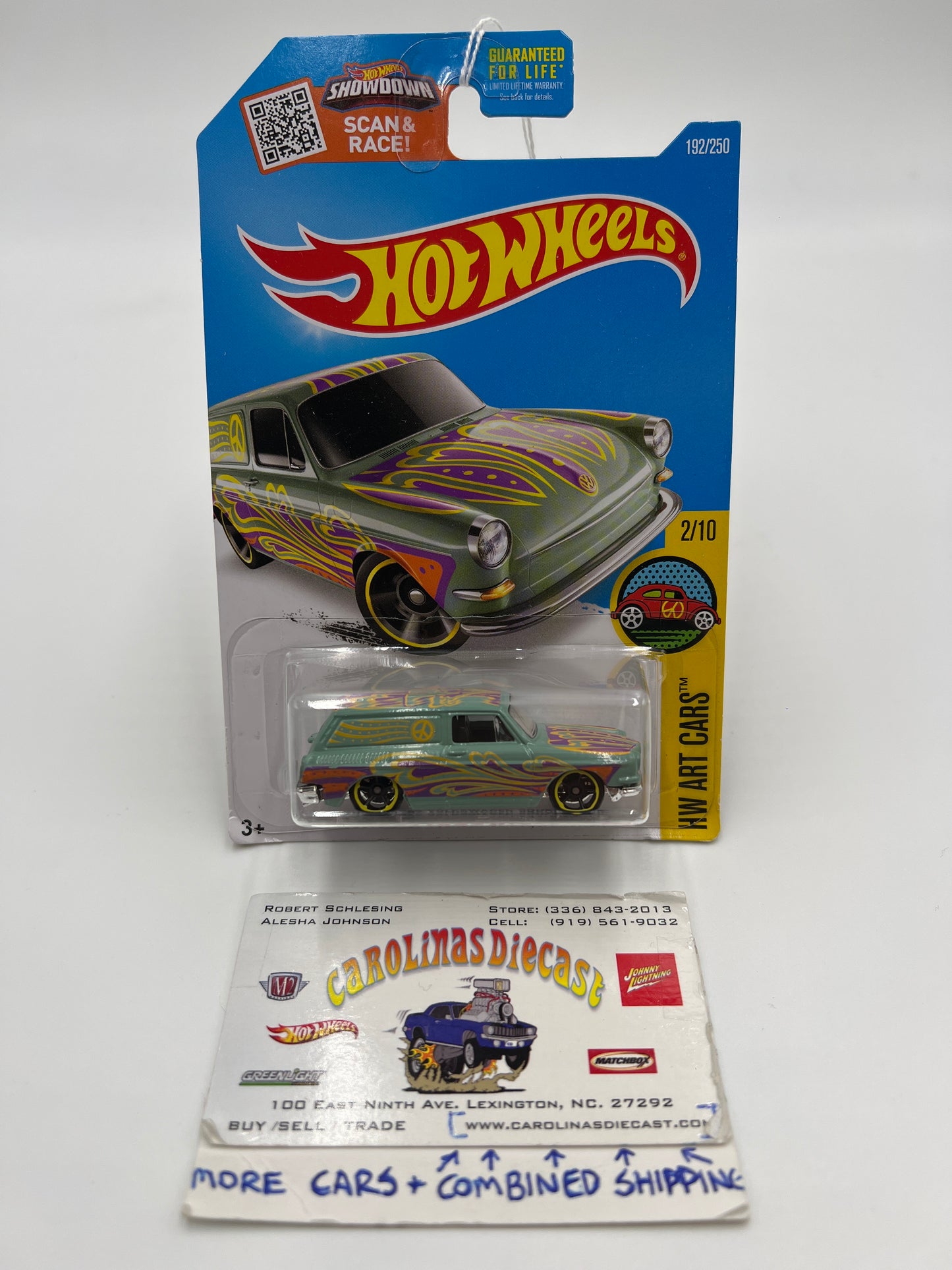 2016 Hot Wheels Art Cars #192 Custom 69 Volkswagen Squareback Green 97i