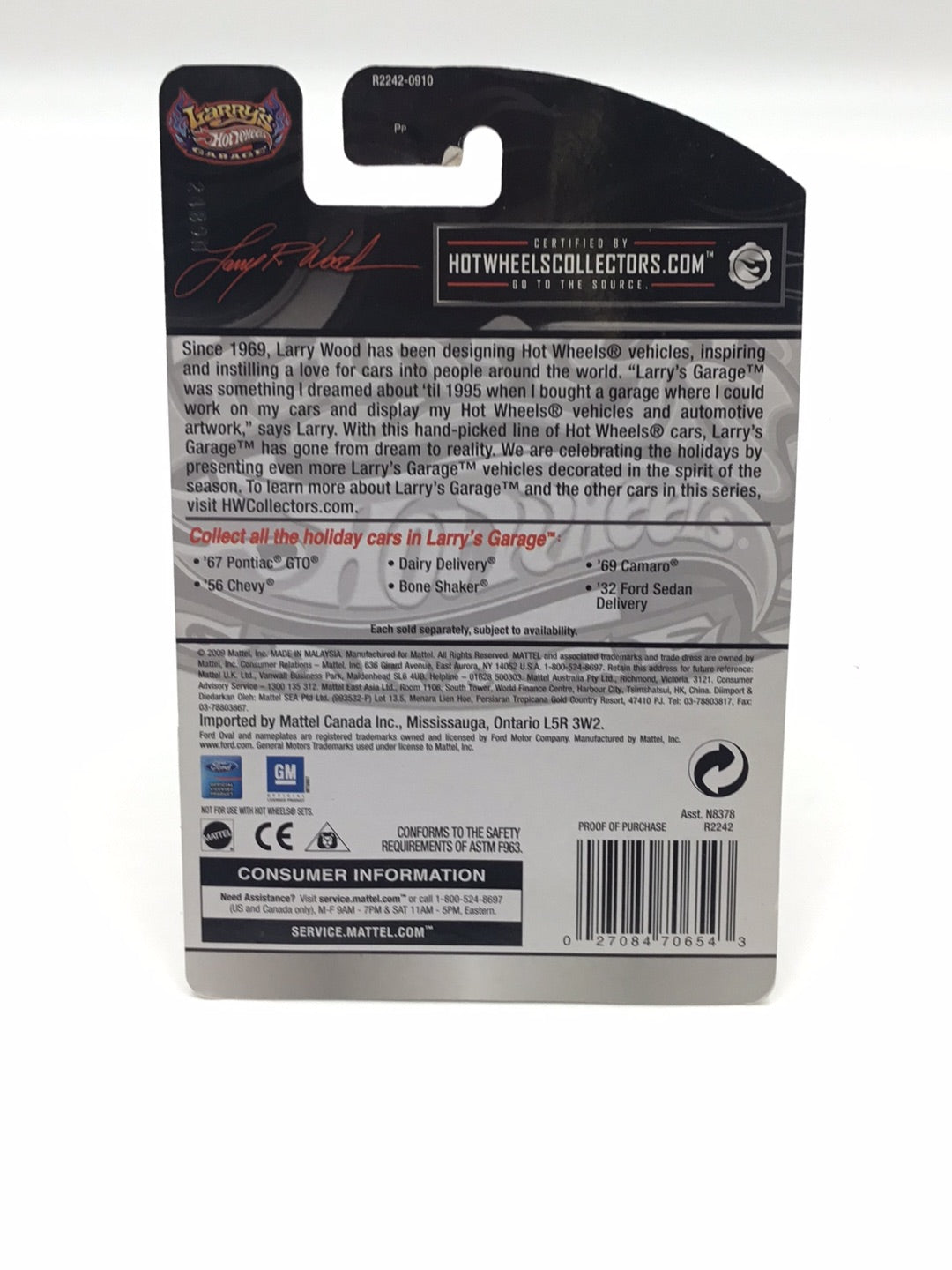 Hot wheels Larrys garage Xmas 4 of 6 Bone Shaker real riders with protector