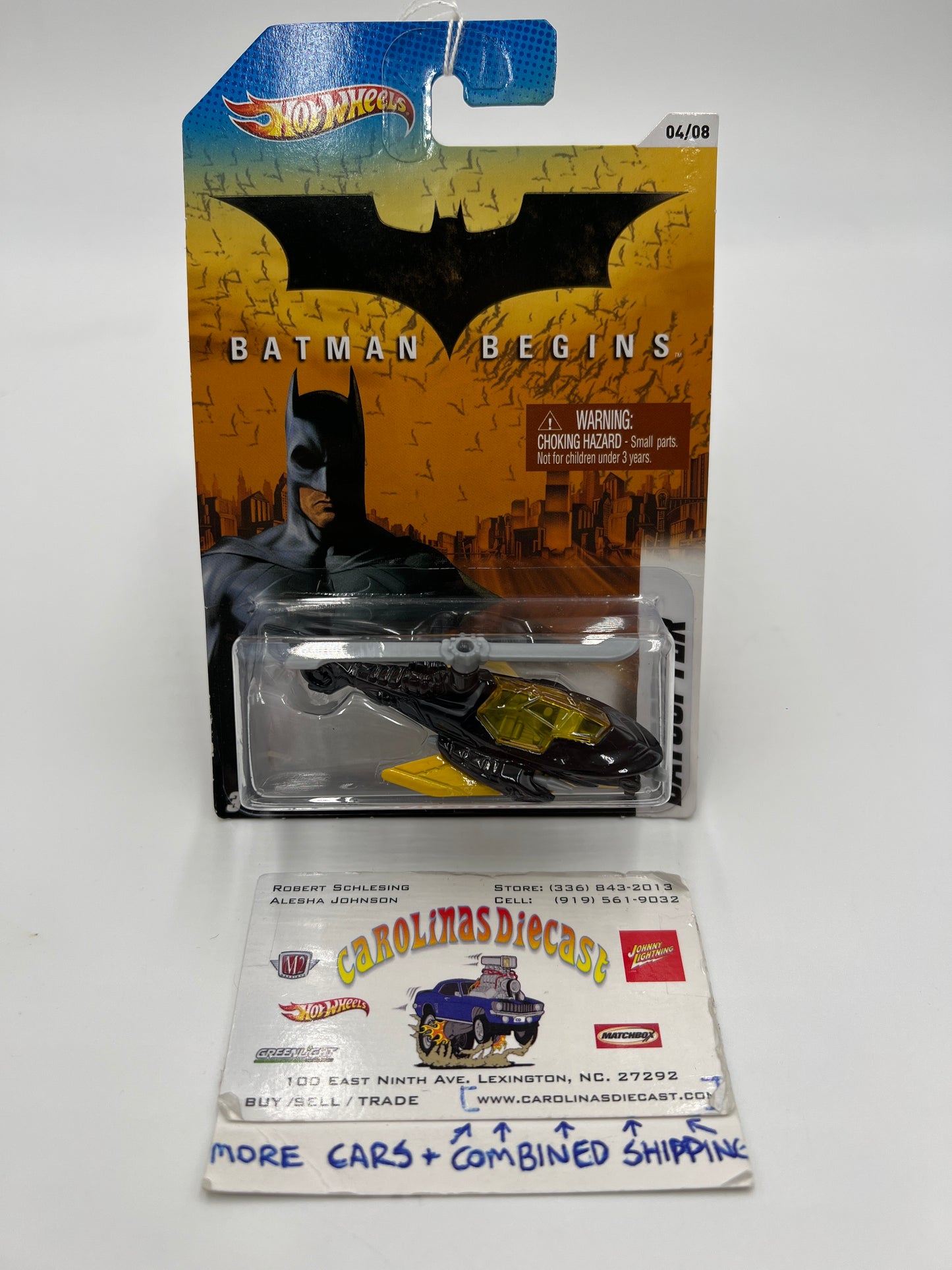 2011 Hot Wheels Batman Series #04 Batman Begins Batcopter Black 117E