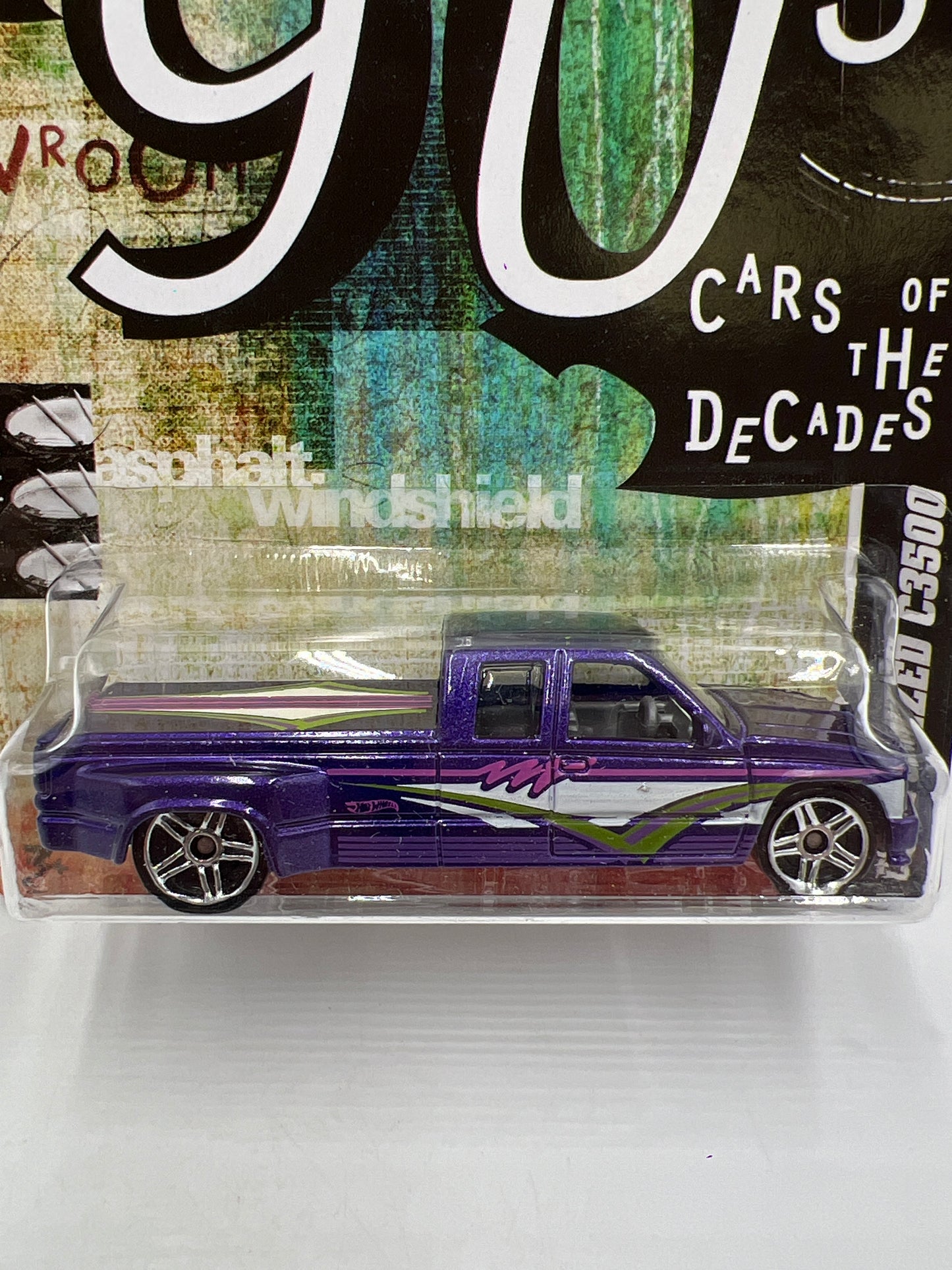 Hot Wheels Cars of the Decades The 90s #28 Customized C3500 Purple W/Protector