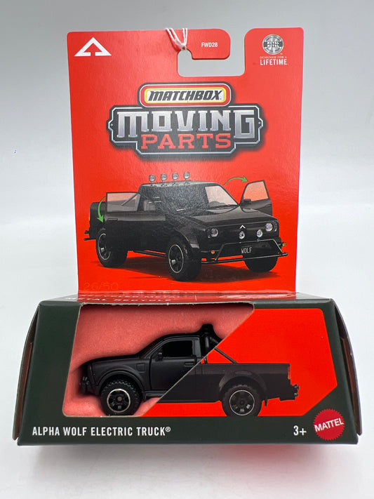 2026 Matchbox Moving Parts #26 Alpha Wolf Electric Truck Black