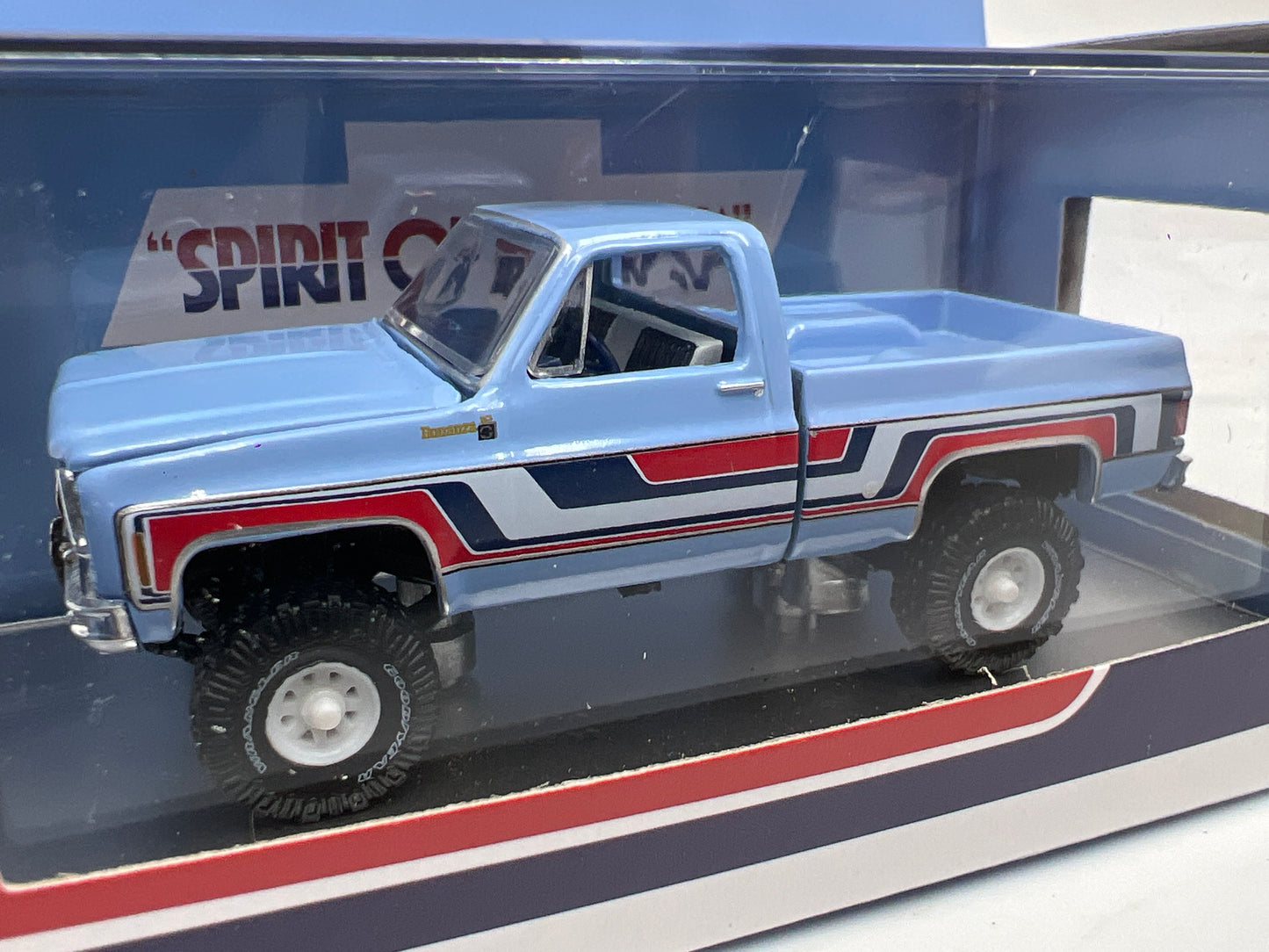 2026 M2 Machines WMTS24 Walmart Exclusive 1976 Chevy K-10 Spirit Of 76 4x4 Blue