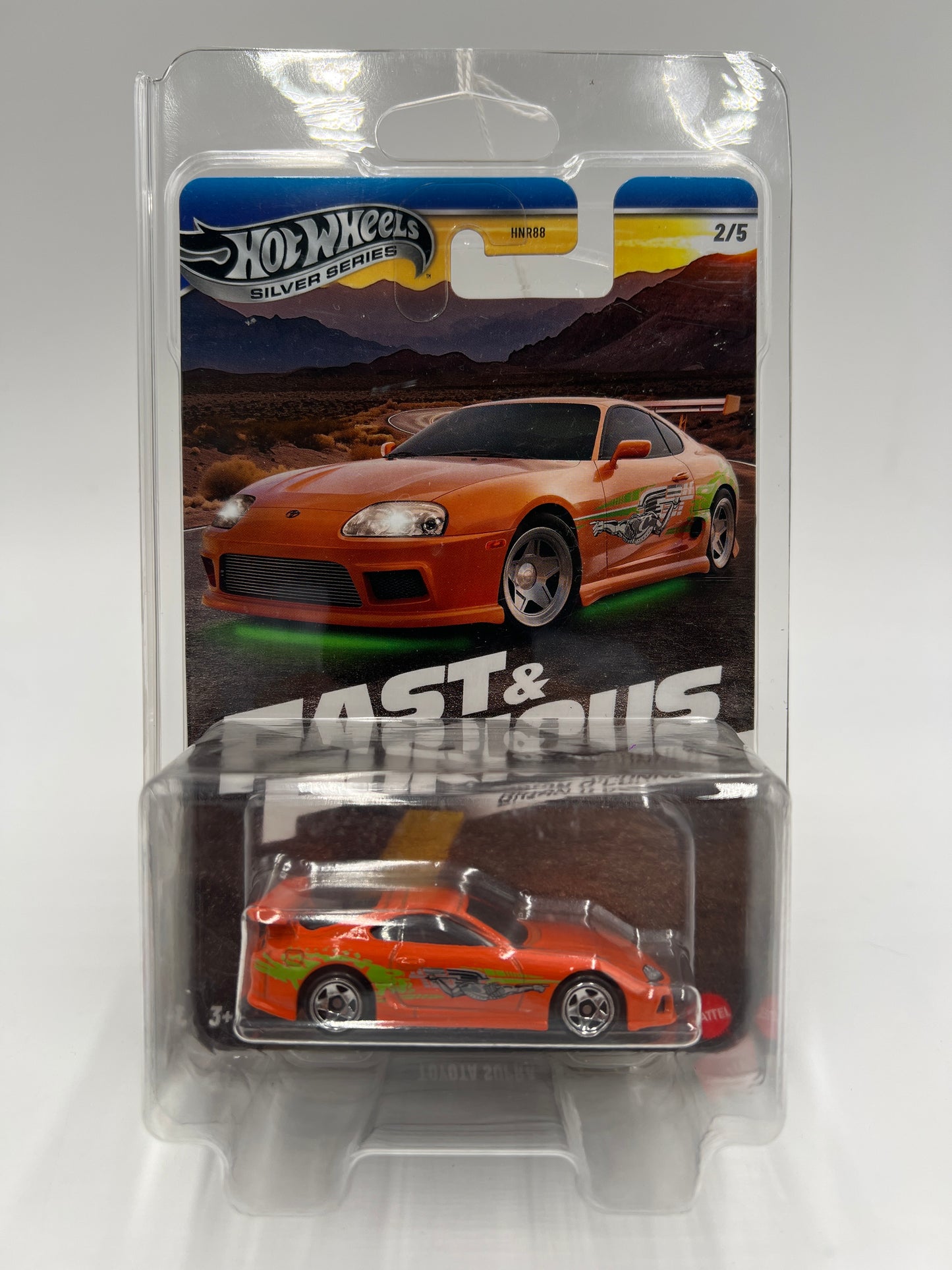 Hot Wheels Silver Series Fast & Furious Brian O’Conner #2 Toyota Supra Orange W/Protector