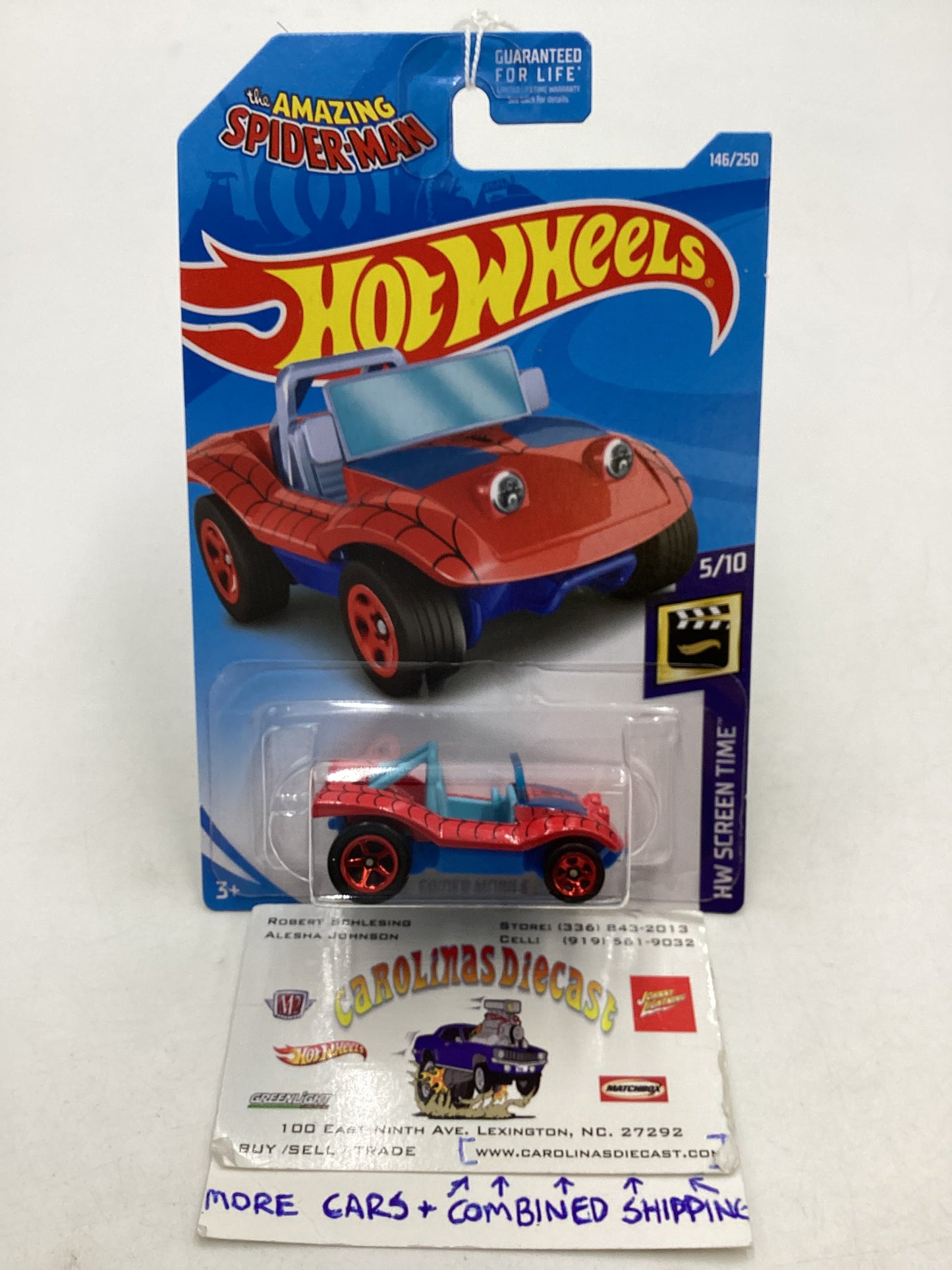 2017 Hot wheels #146 Spider Mobile Spider-Man 114A