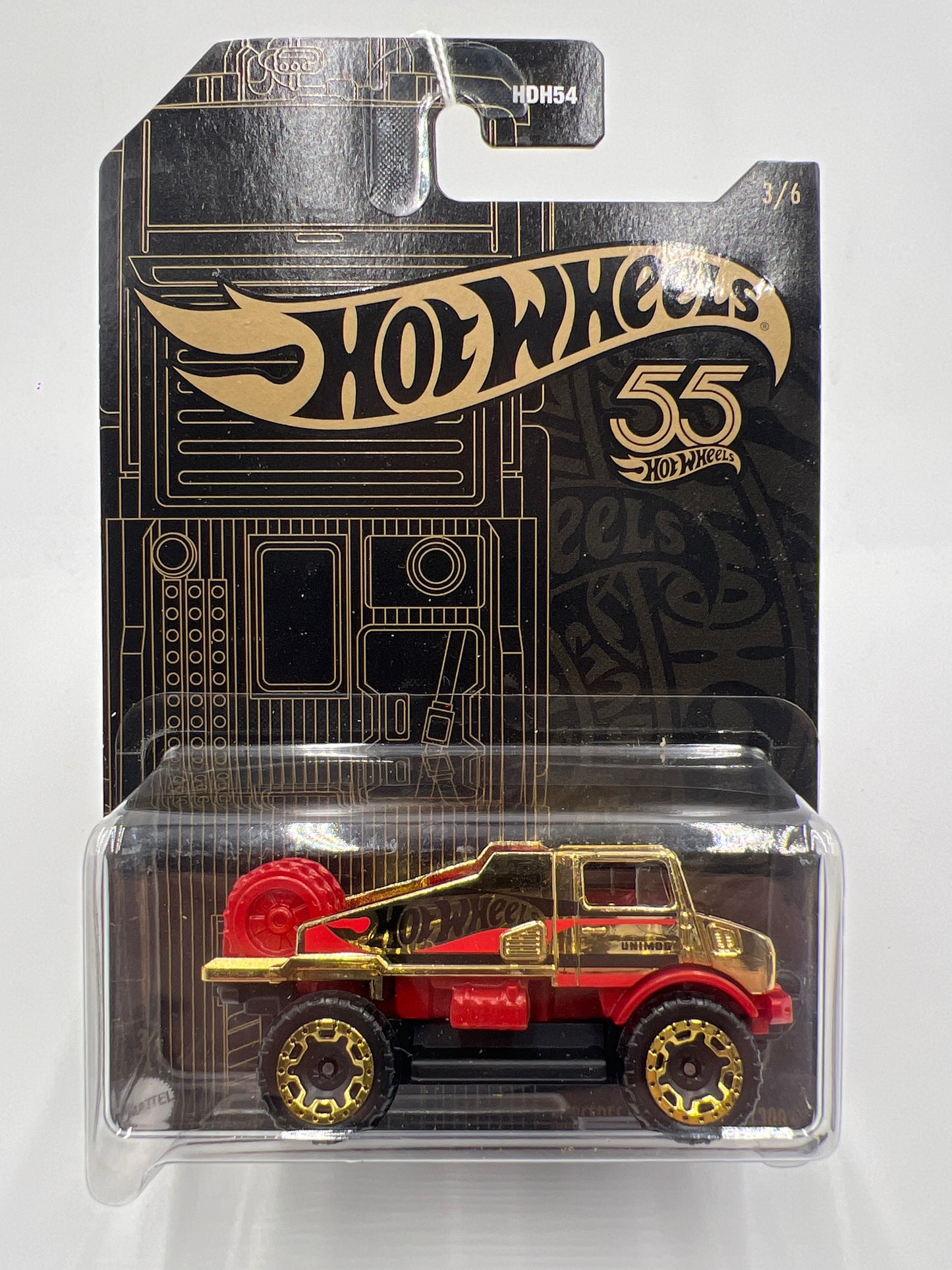 Hot Wheels 55th Anniversary Chase #3 Mercedes-Benz Unimog U 1300 L Gold SR