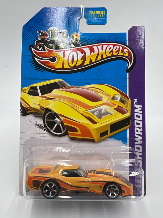 2013 Hot Wheels Showroom #208 76 Greenwood Corvette Orange 5C