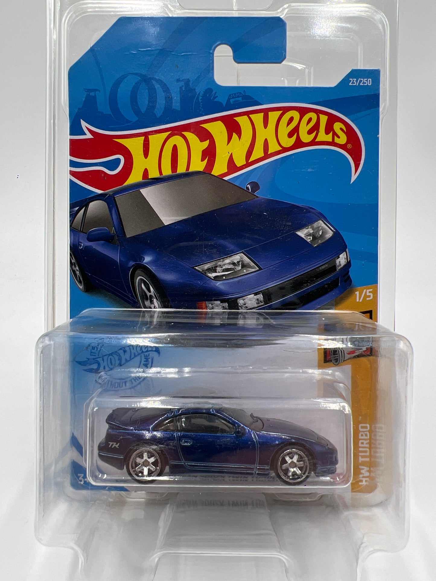 2021 Hot Wheels Super Treasure Hunt #23 Nissan 300ZX Twin Turbo Blue W/Protector