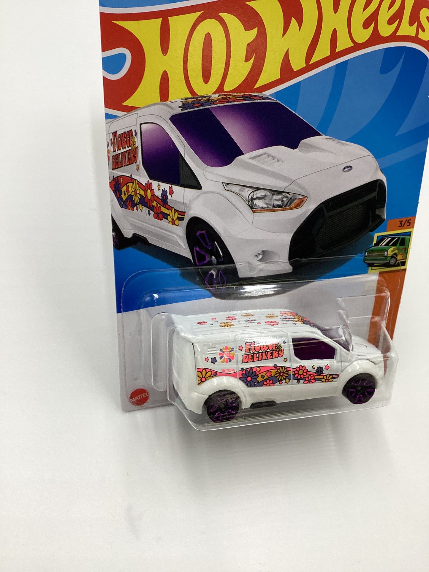 2024 Hot Wheels #216 Treasure Hunt Hot Wheels Ford Transit Connect White 276A