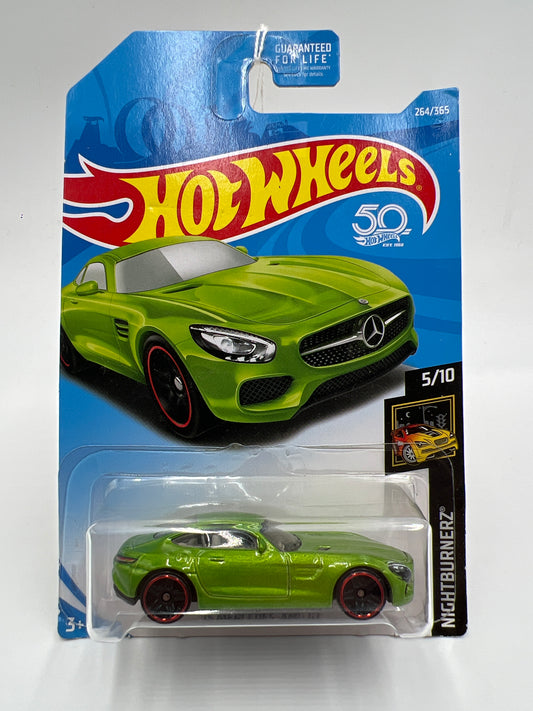 2018 Hot Wheels Nightburnerz #264 15 Mercedes-AMG GT Green