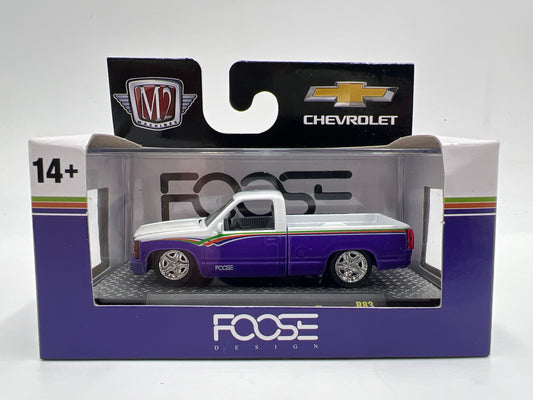 M2 Machines R83 Foose 1990 Chevrolet C1500 Silverado Purple/White