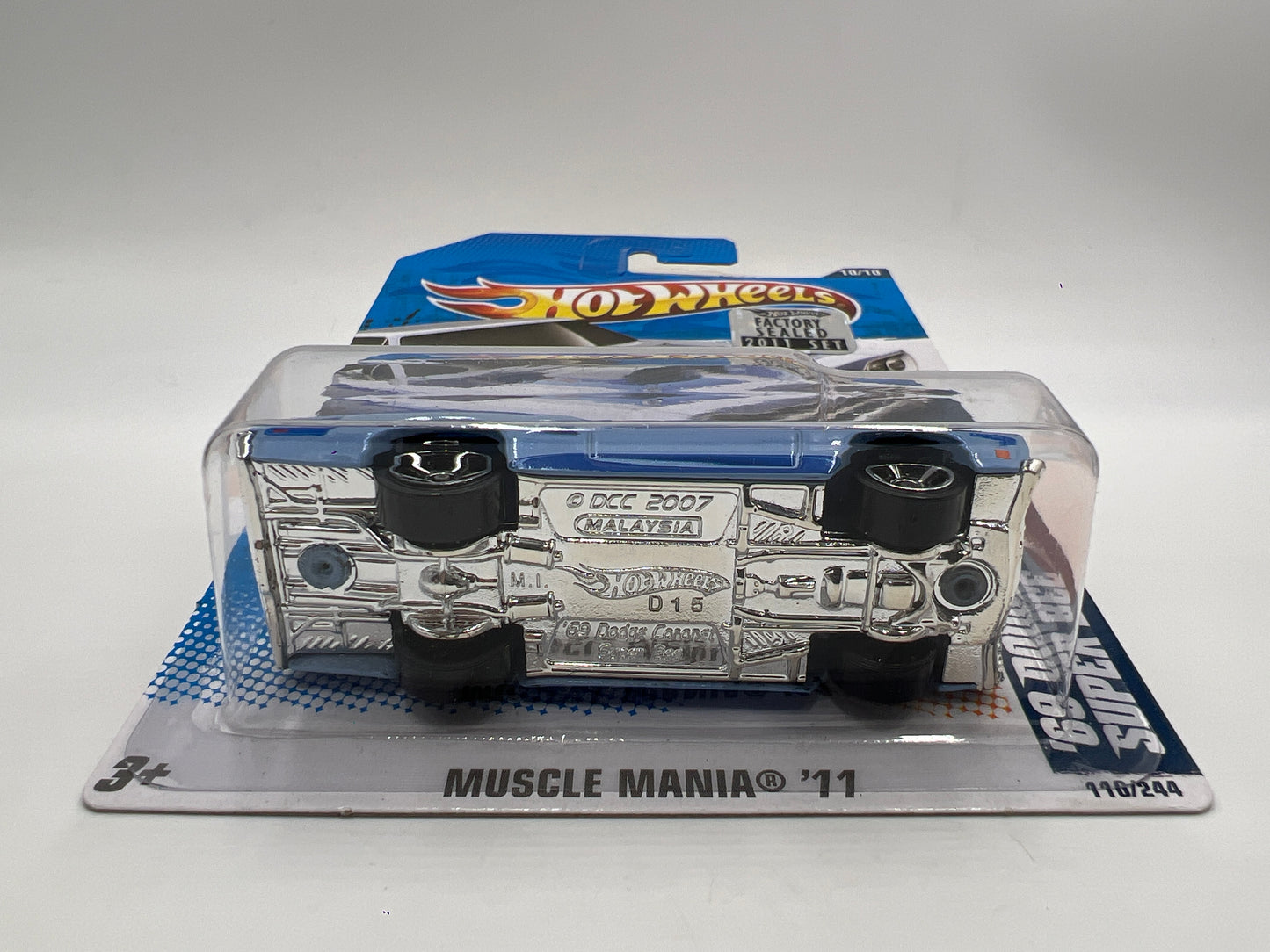 2011 Hot Wheels Toys R Us Exclusive Factory Sealed #110 69 Dodge Coronet Super Bee Blue W/Protector