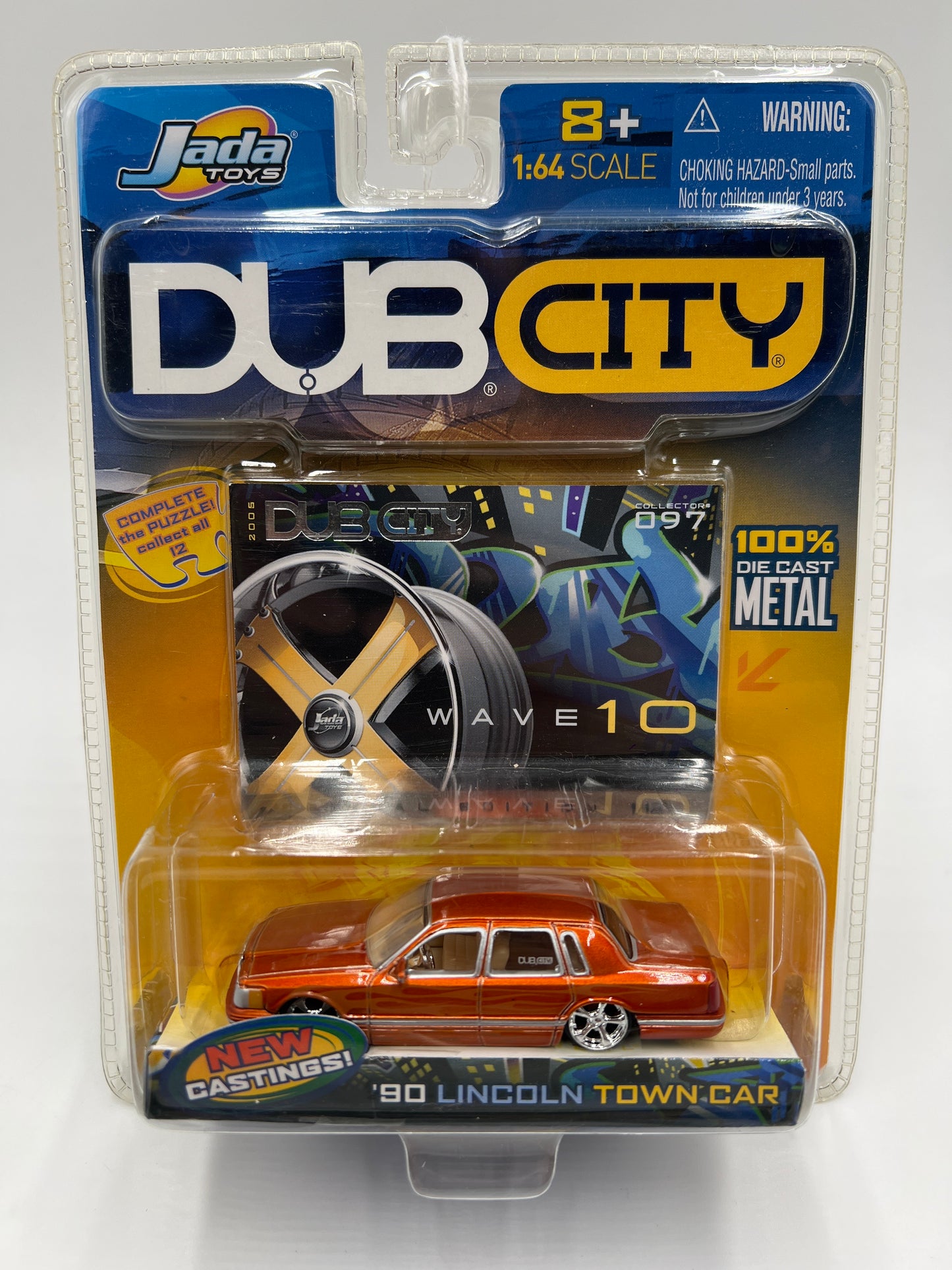 Jada Toys Dub City Special Edition Wave 10 #97 90 Lincoln Town Car Orange