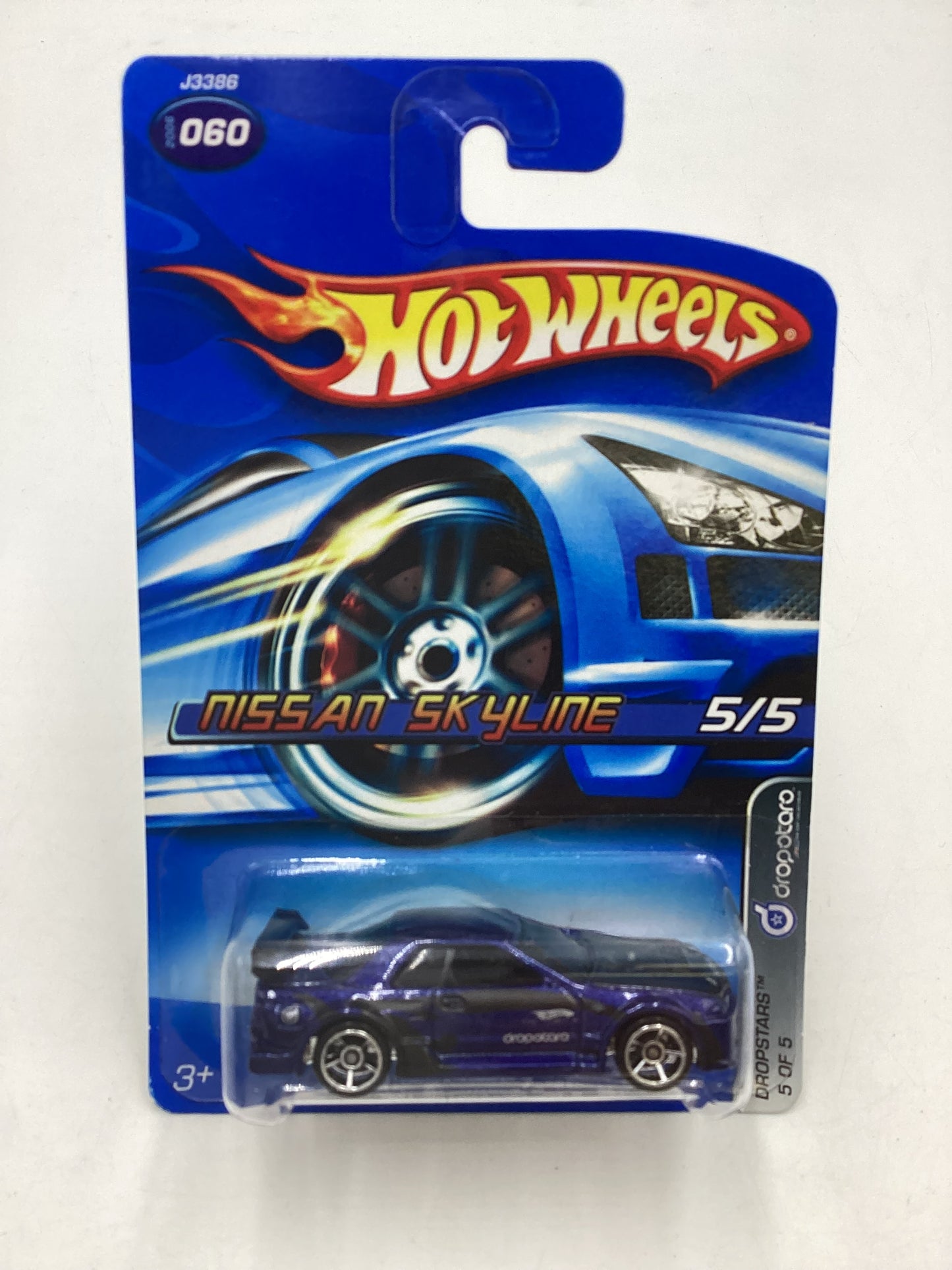 2006 Hot Wheels #060 Nissan Skyline Dark Blue W/Protector