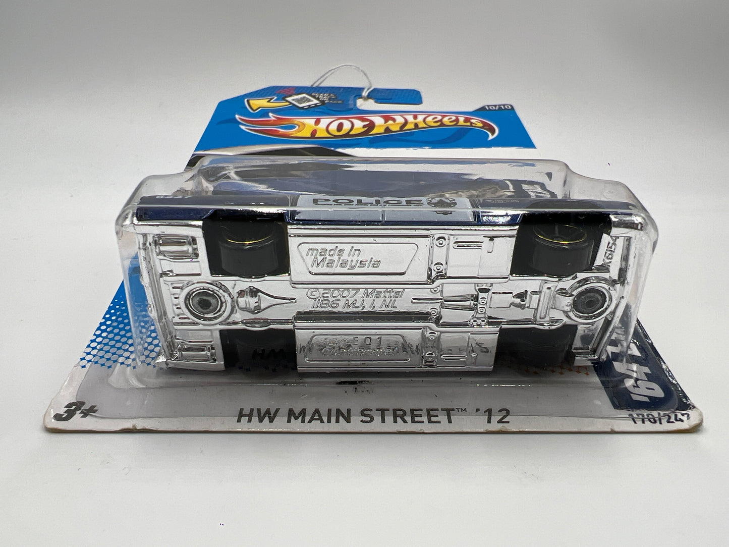 2012 Hot Wheels HW Main Street #170 64 Lincoln Continental Police Blue (Card Not Perfect) 52A