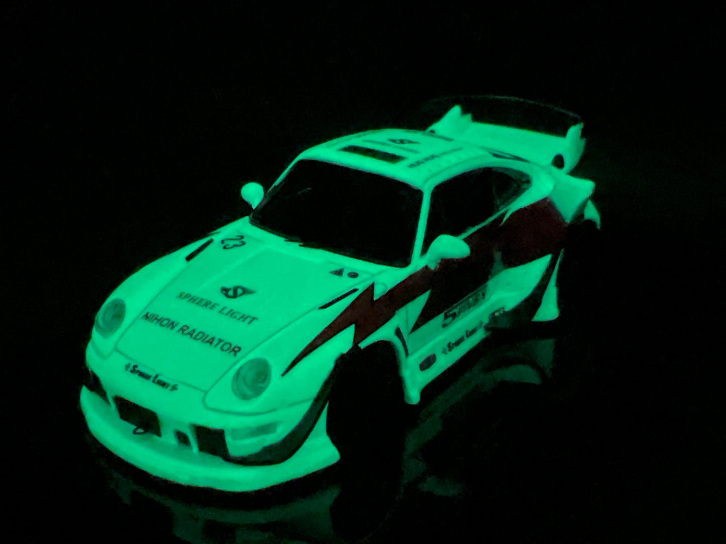 Street Warrior x Ghost Player #000/299 Alt Color Glow In The Dark Porsche 993 RWB White/Pink VHTF See Pics For Glow