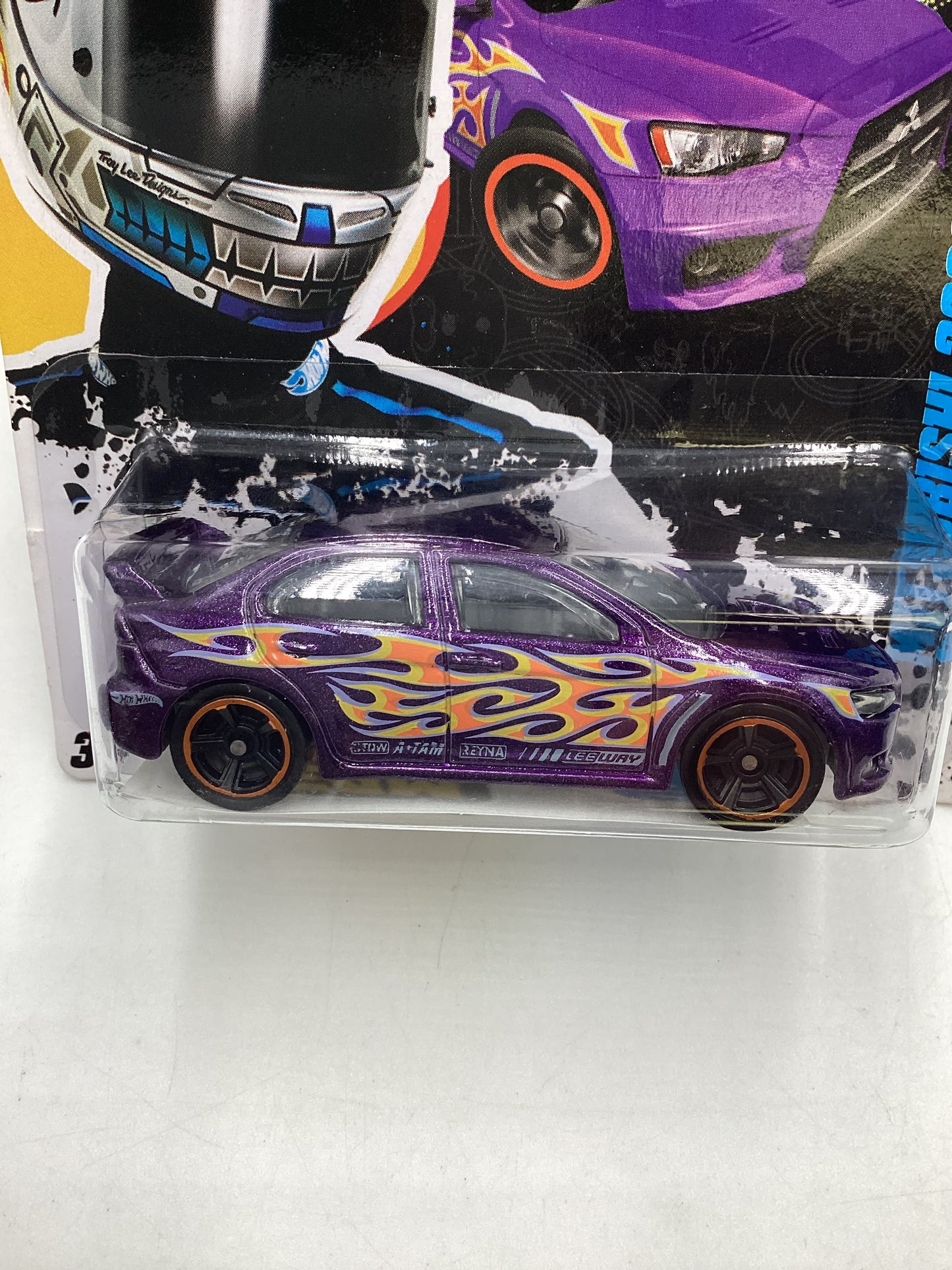 2011 HW Top Rides Blue Driver Picks *VHTF* Mitsubishi 2008 Lancer Evolution Purple with protector