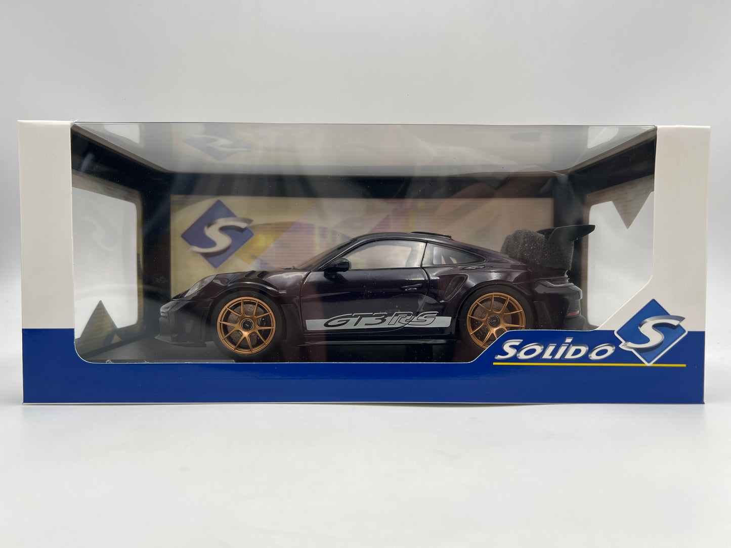 Solido 1:18 Scale Porsche 911 GT3 RS Weissach Package Dark Purple