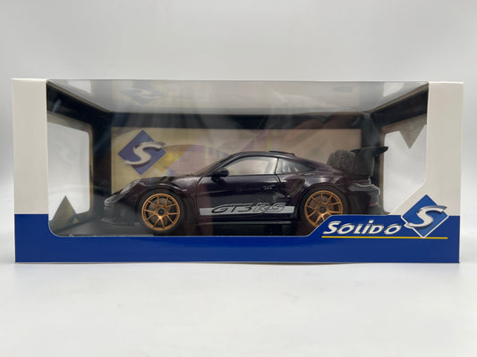 Solido 1:18 Scale Porsche 911 GT3 RS Weissach Package Dark Purple