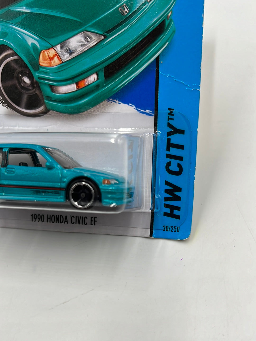 Hot Wheels 2014 HW City 1990 Honda Civic EF #30 *Bad Card*