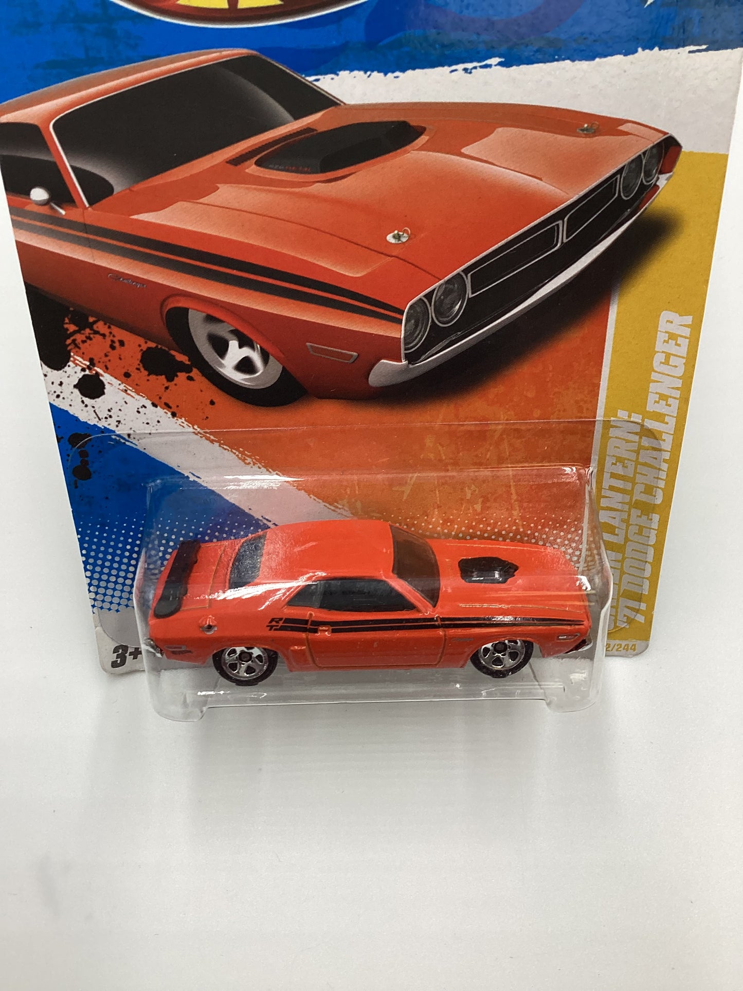 2011 Hot Wheels #12 Green Lantern 71 Dodge Challenger Orange