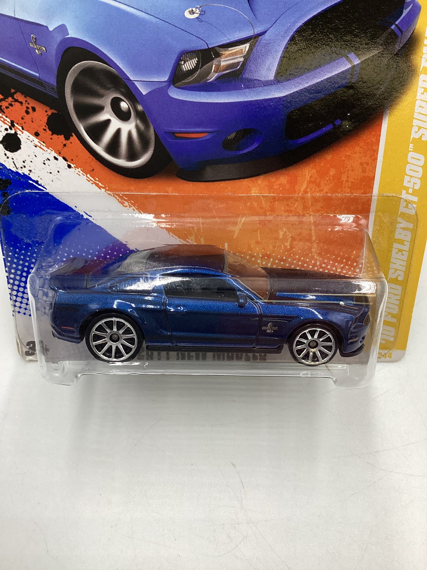 2011 Hot Wheels #3 10 Ford Shelby GT-500 Super Snake Blue 25H